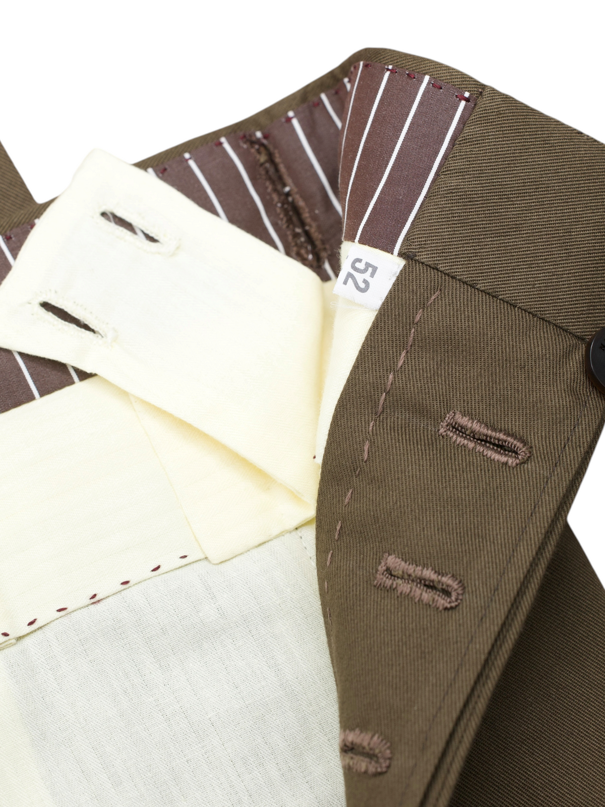Sartoria Voglio Dark Khaki Cotton-Twill Sartorial Gurkha Trousers