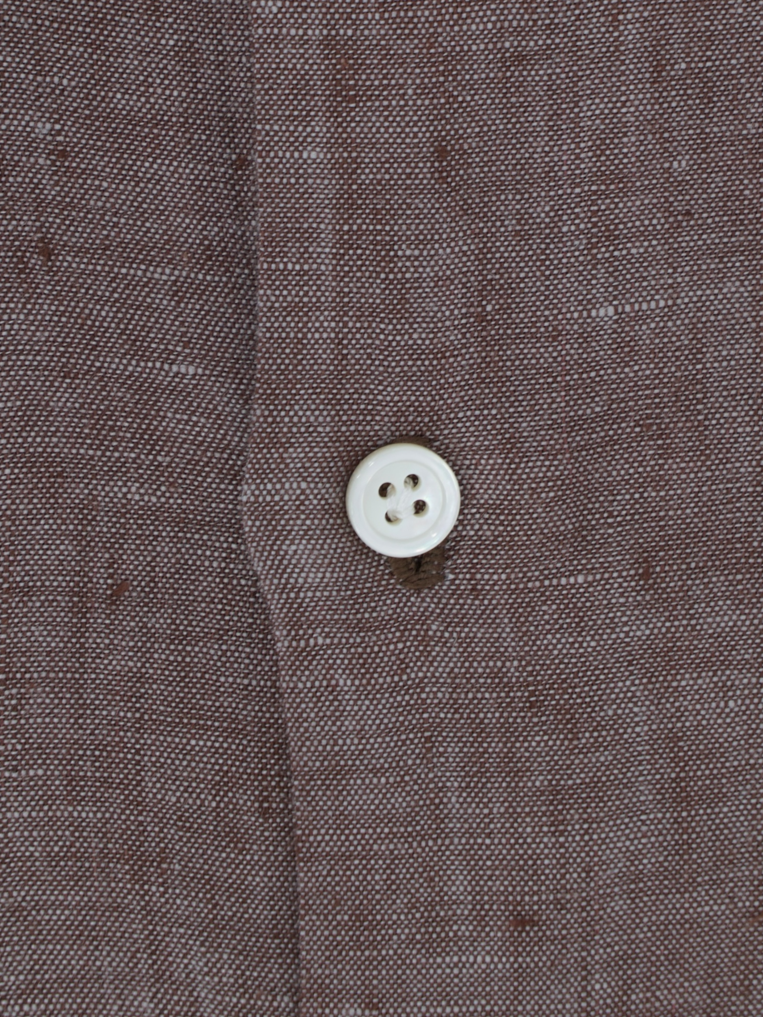 Fralbo Napoli Dusty Brown Pure Linen Button-Down Summer Shirt