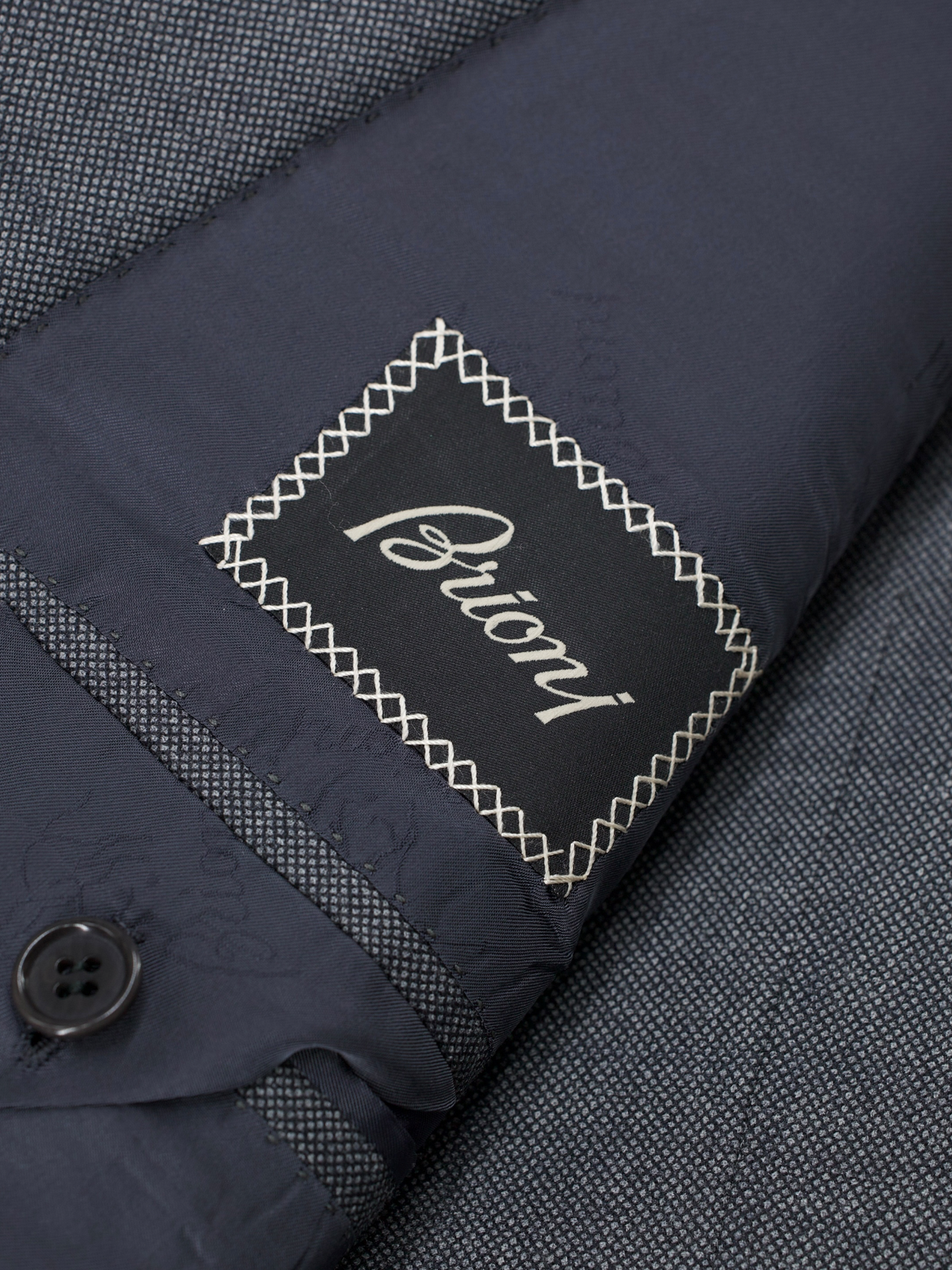 Brioni Grey Fine-Wool Timeless Birdseye & Windowpane Secolo Suit