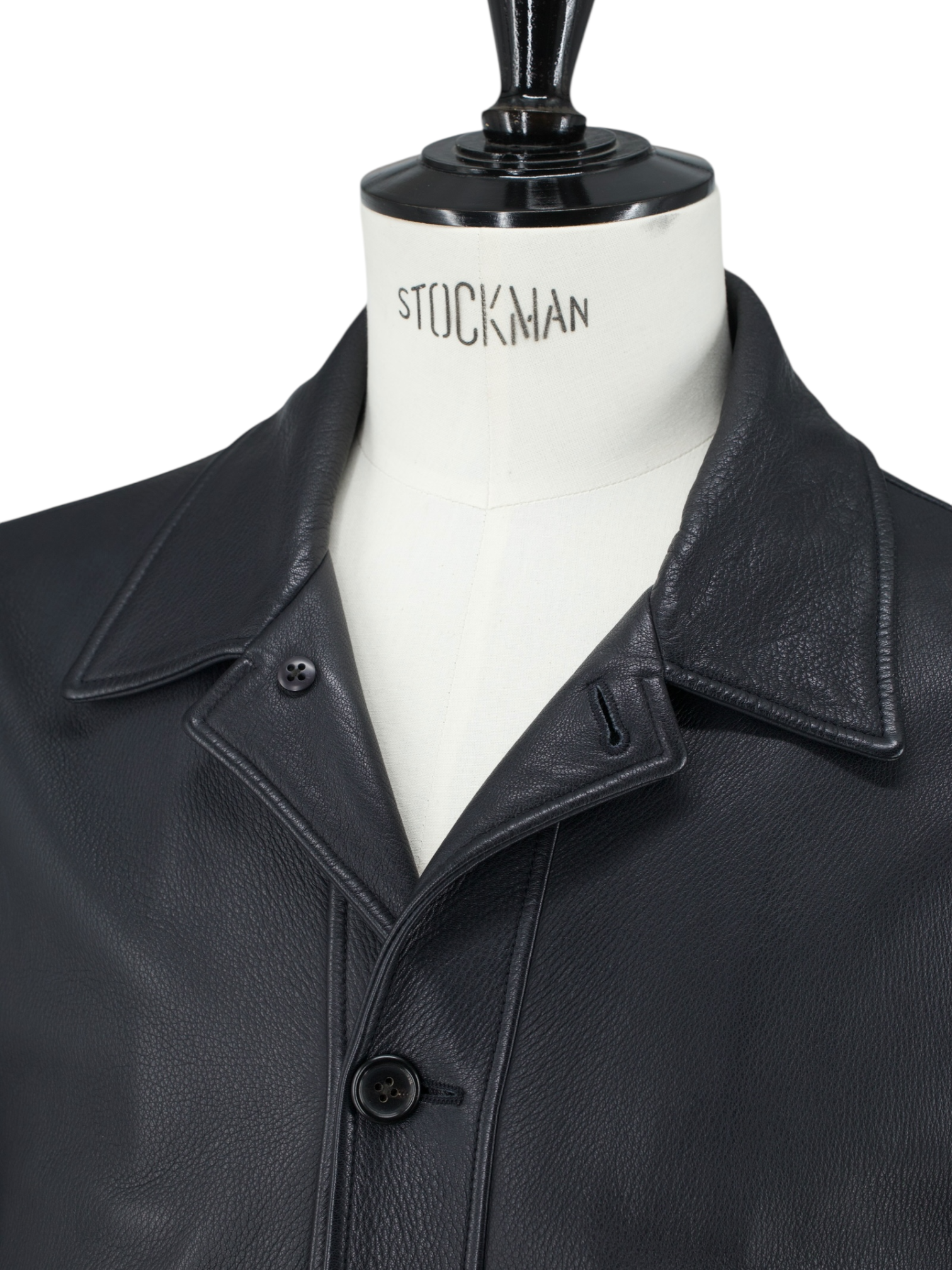 Cesare Attolini Dark Grey Deerskin Blouson Jacket