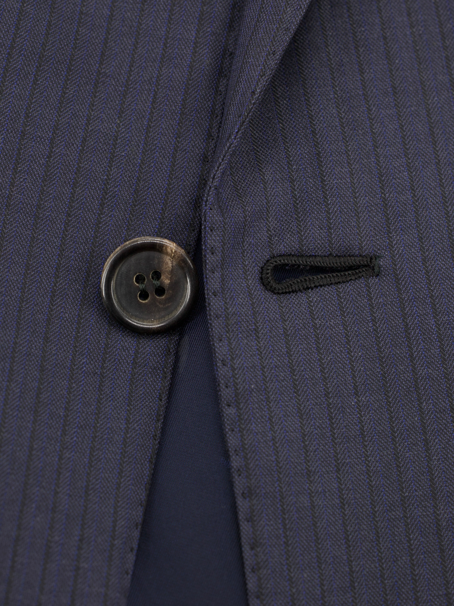 Brioni Dark Blue Super 200's Pinstripe Brunico Suit