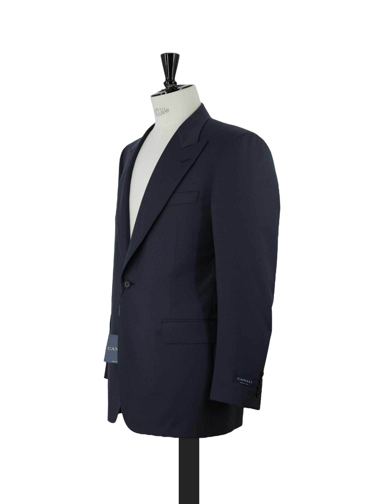 Canali Dark Blue Super 120's Wool Micro-ZigZag Jacket