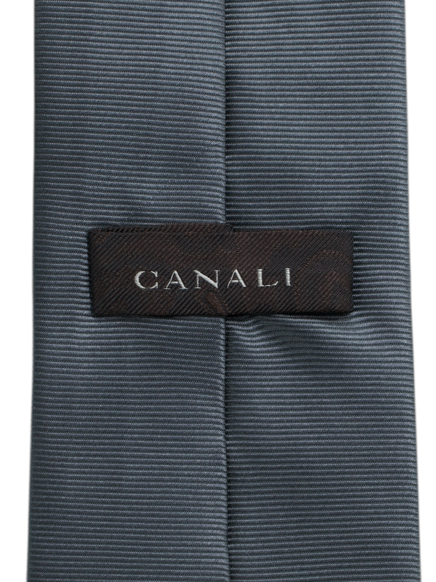 Canali Warm Taupe Silk Horizontal Weave Tie