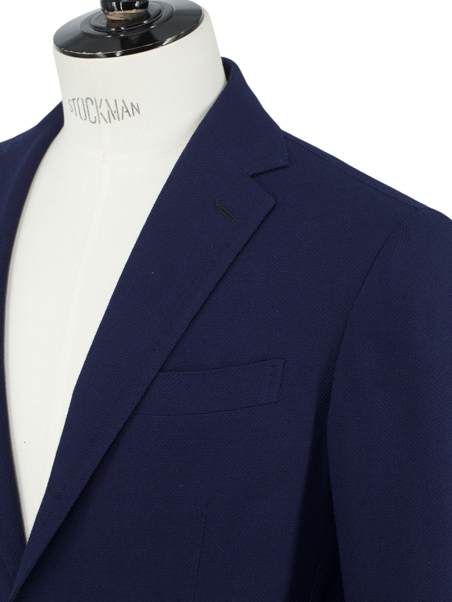 Stile Latino Navy Wool Serge-Weave Blazer Jacket