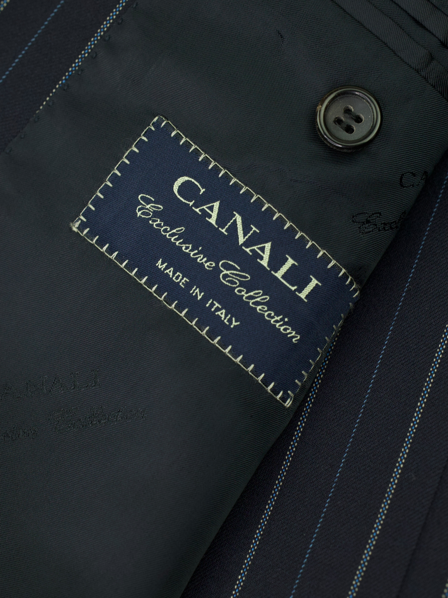 Canali Navy & Light Blue Super 150's "Exclusive Collection" Multi-Pinstripe Suit