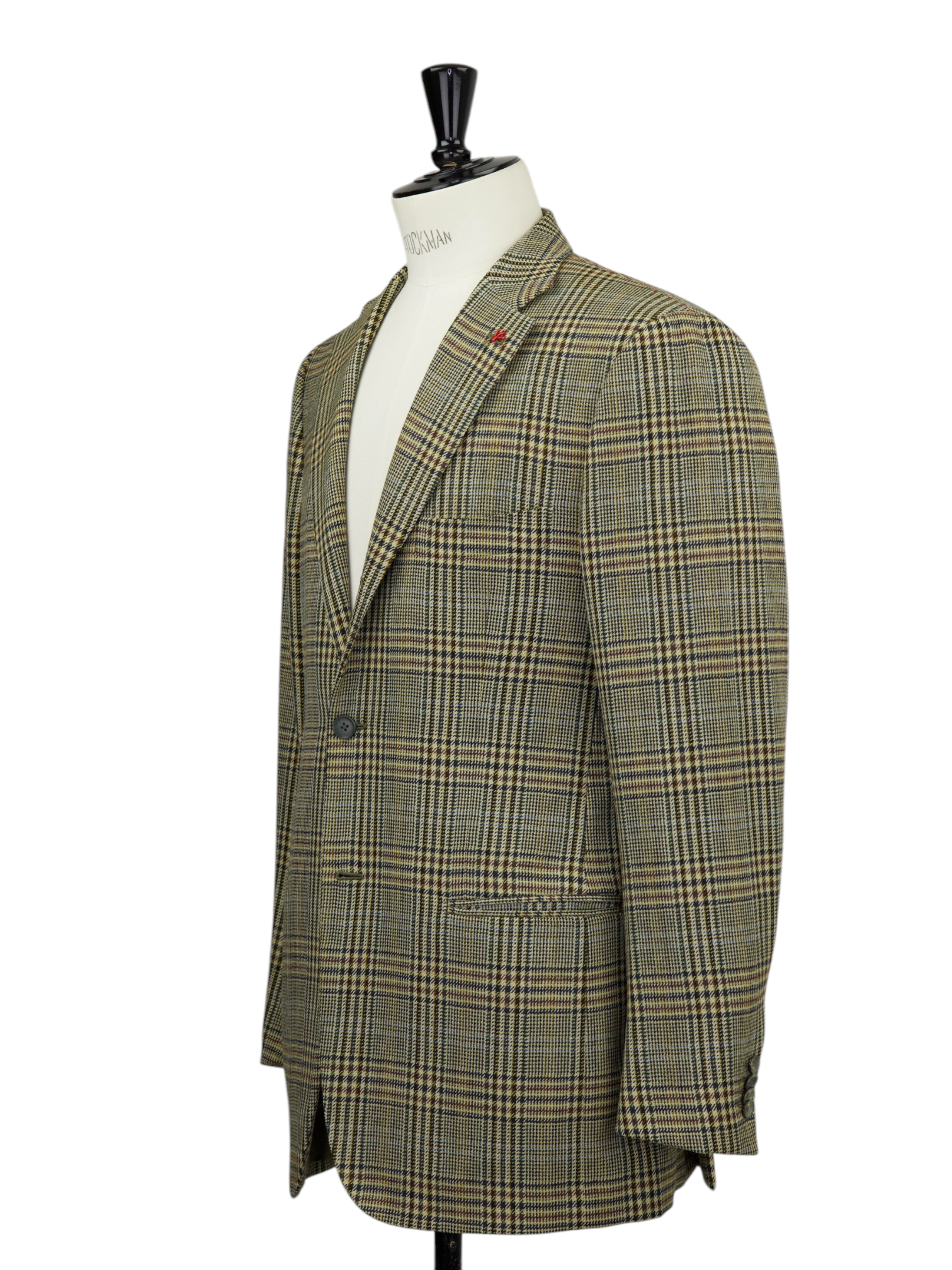 Isaia Brown Multicolor Woollen Prince of Wales Jacket