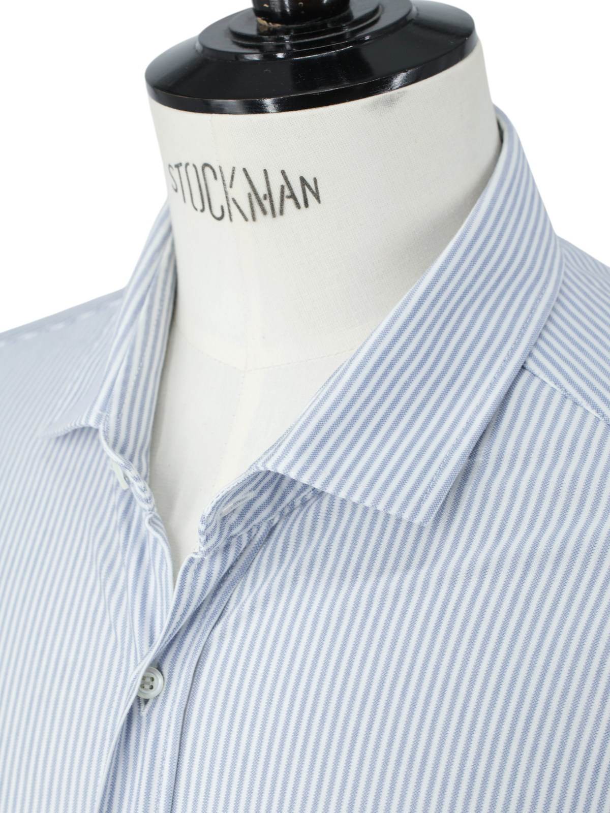 Brunello Cucinelli Light Blue & White Cotton Leisure-Fit Shirt