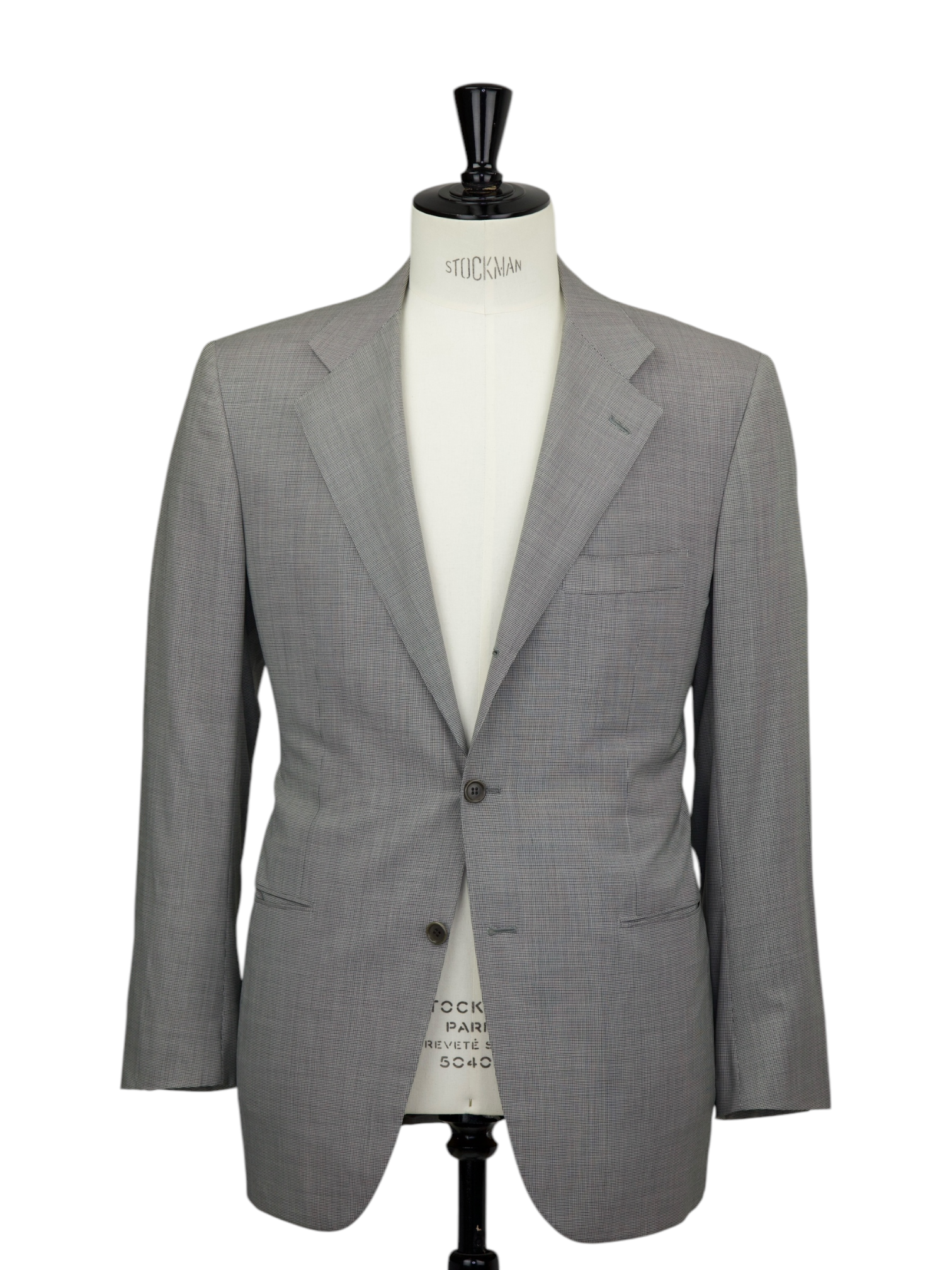 Kiton Light Grey 14-Micron Puppytooth Suit