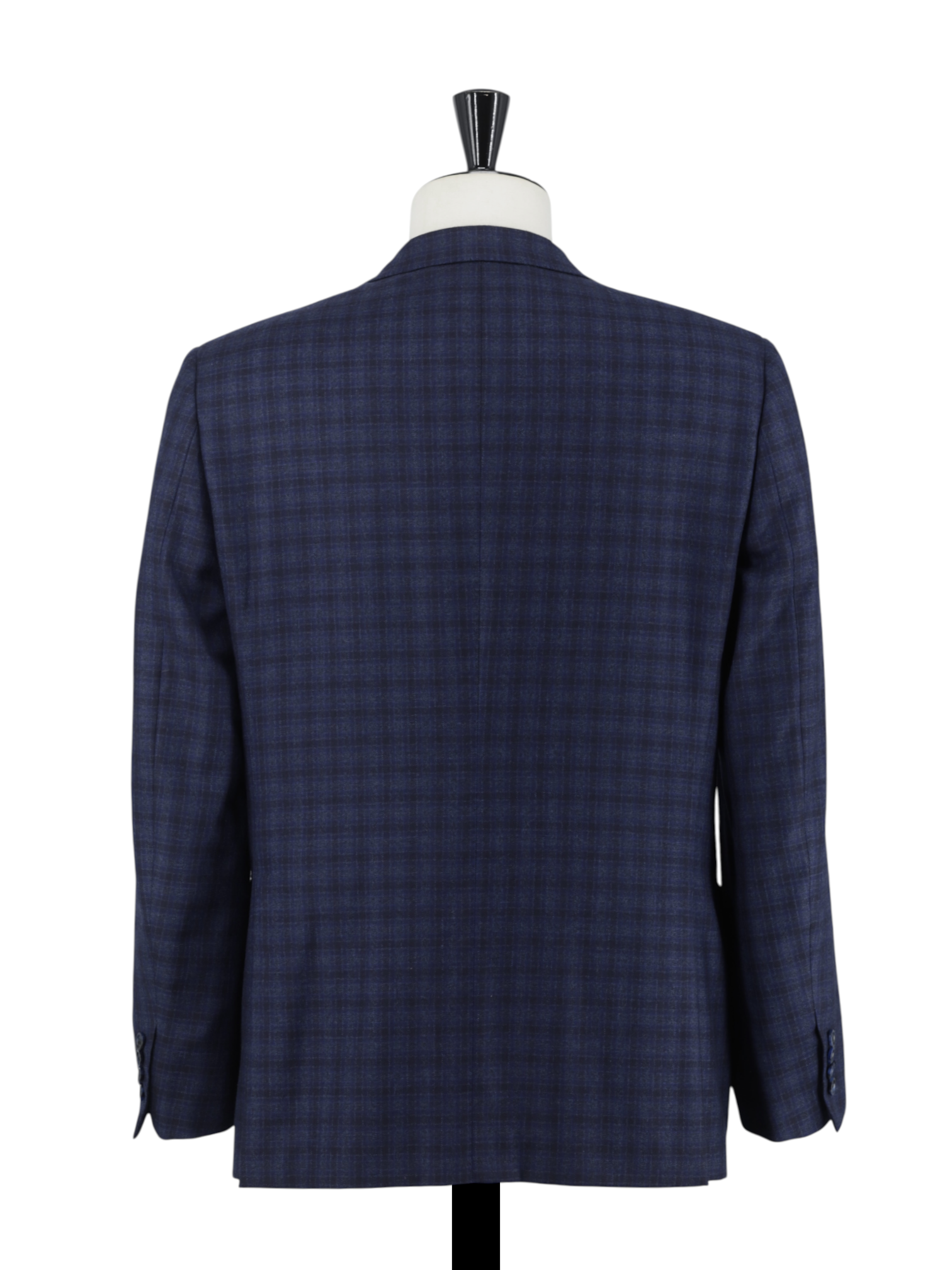 Brioni Dark Blue Brushed-Wool Checkered Brunico jacket