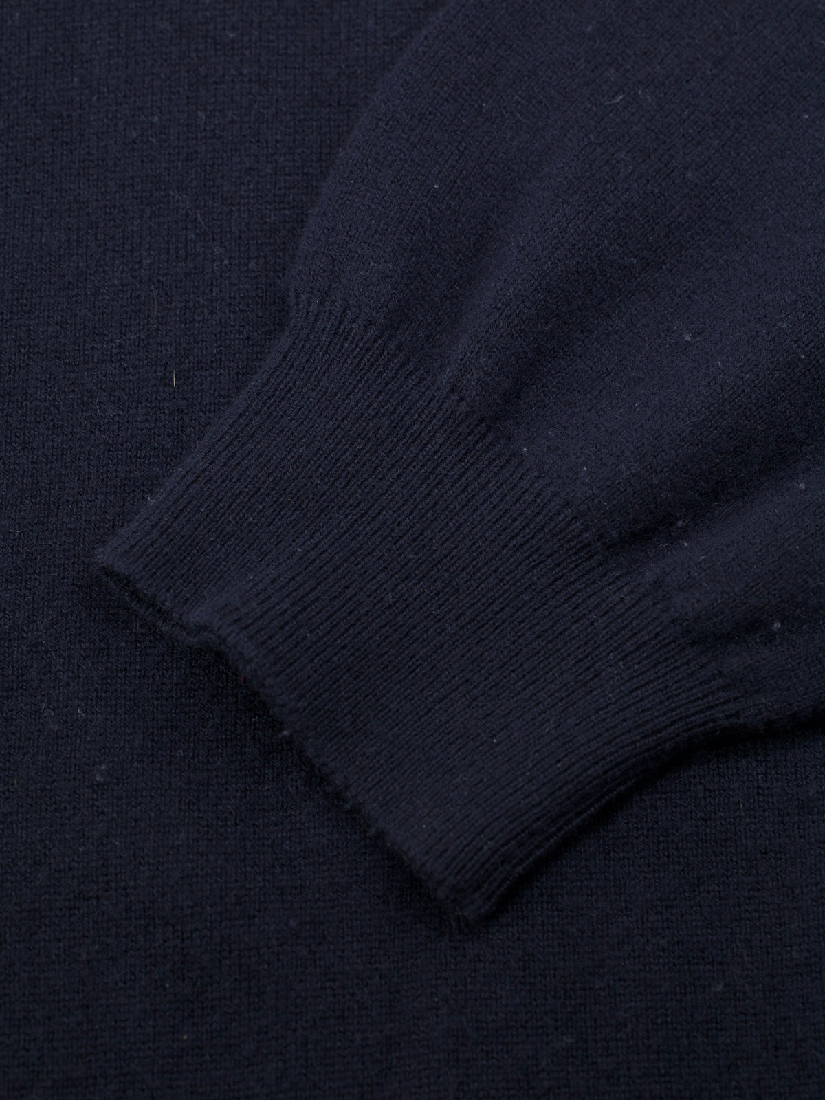Loro Piana Navy Baby-Cashmere Half-Zip Sweater