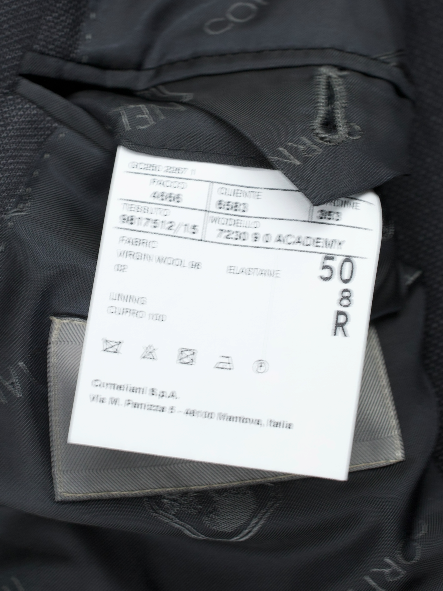 Corneliani Dark Grey Wool & Stretch Birdseye Suit