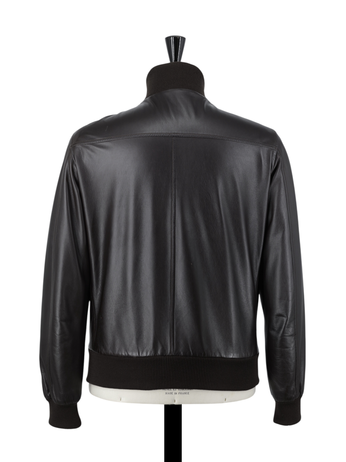 Luigi Borrelli Dark Brown Leather & Cashmere-Lining Jacket