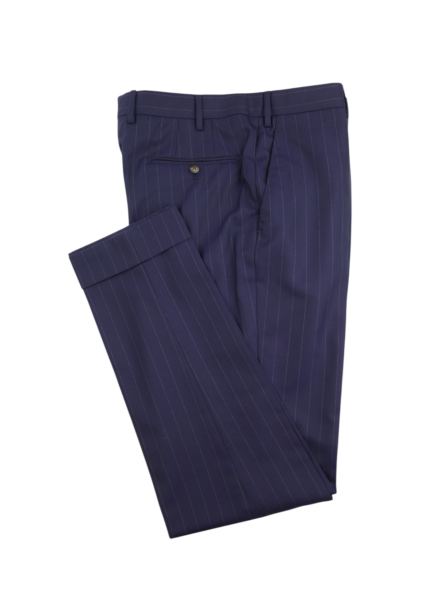 Caruso Navy "Superfine Cloth" Pinstripe Boheme Suit + Extra Trousers