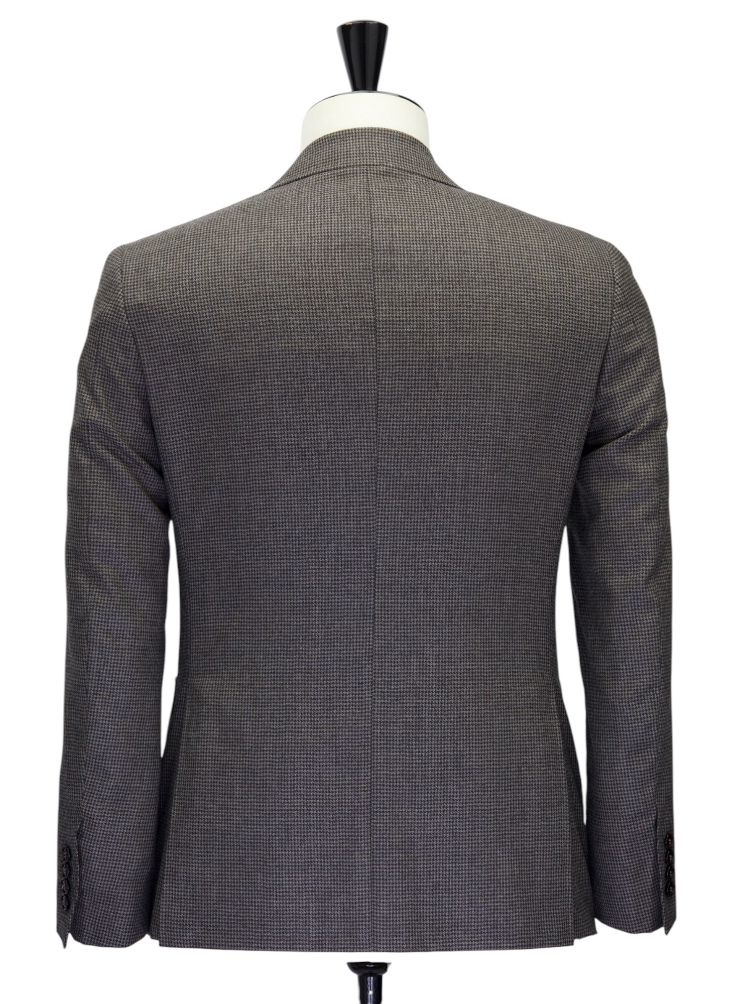 Canali Brown Pied de Poule Worsted Flannel "Kei" Jacket