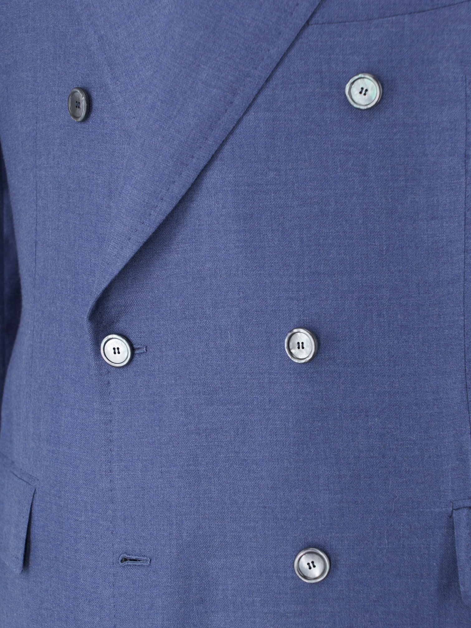 Cesare Attolini Blue Pure Cashmere Double-Breasted Twill Jacket