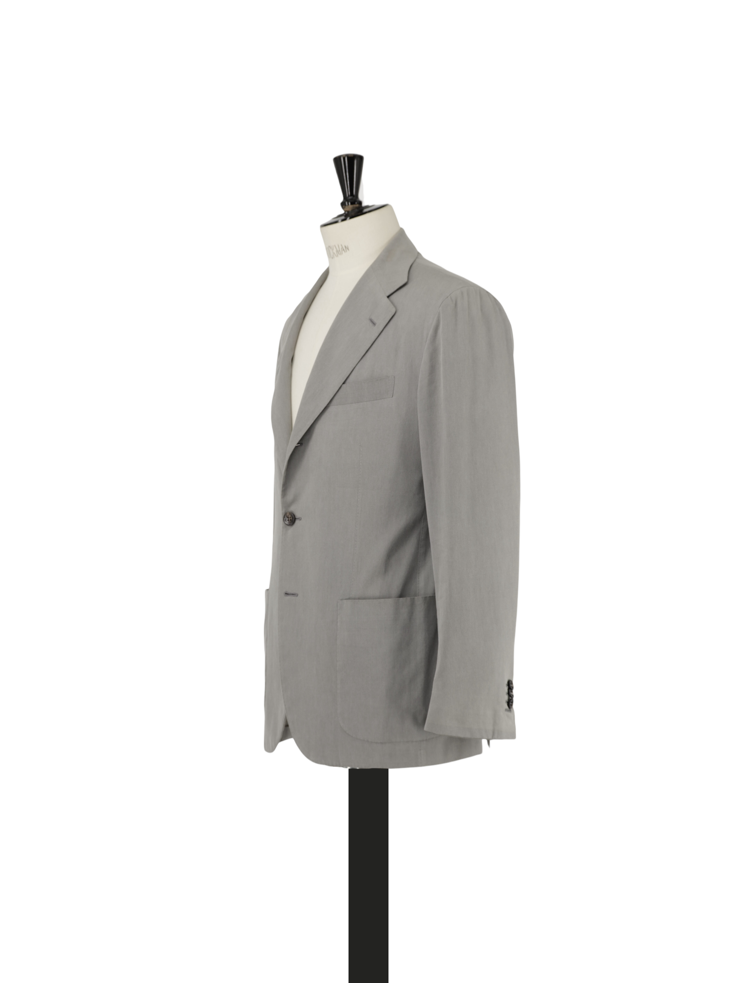 Kiton Grey Pure Cotton Lightweight Neapolitan Jacket
