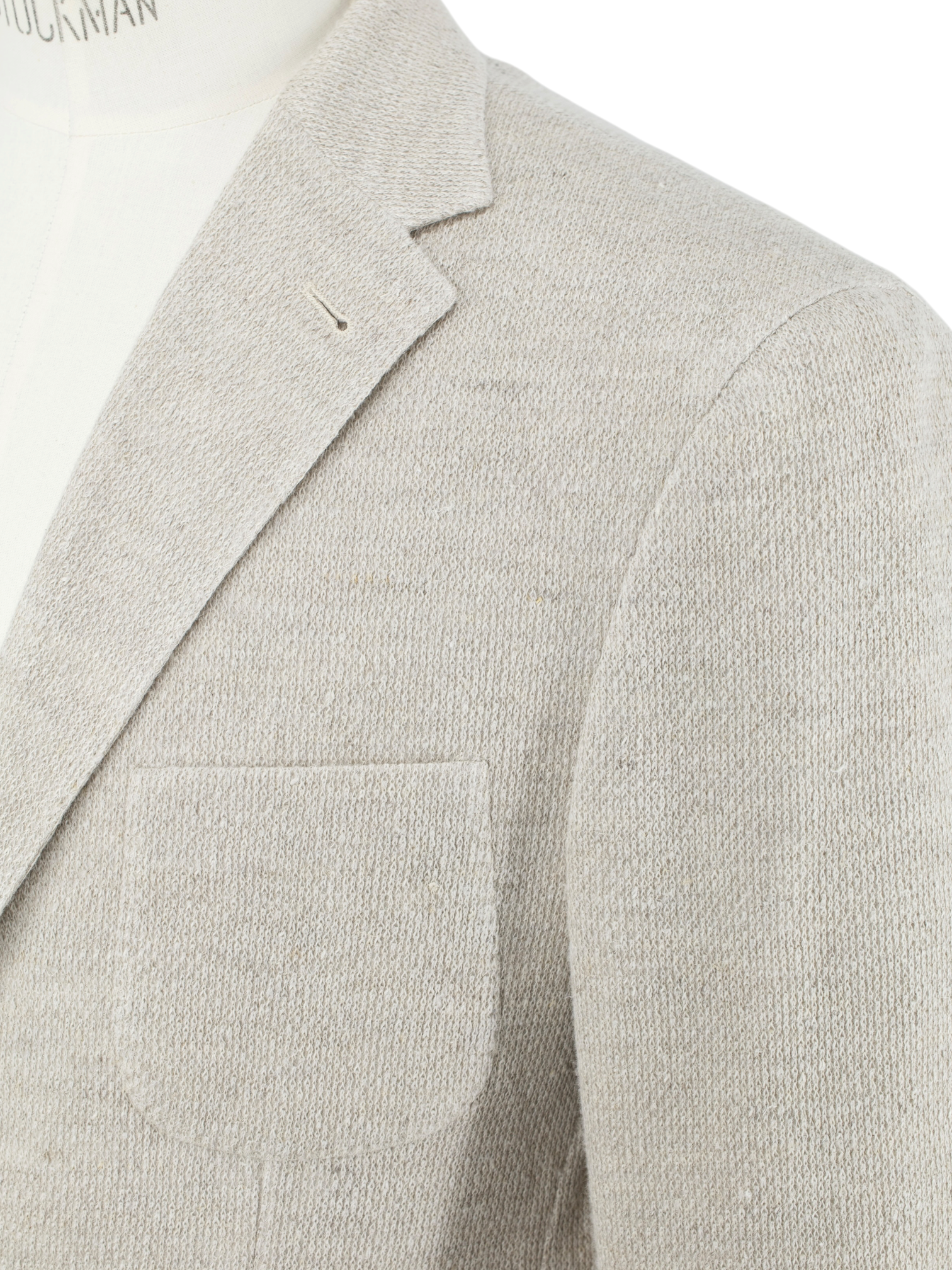 Corneliani Beige Linen & Lyocell Knitted "Adaptive Project" Jacket