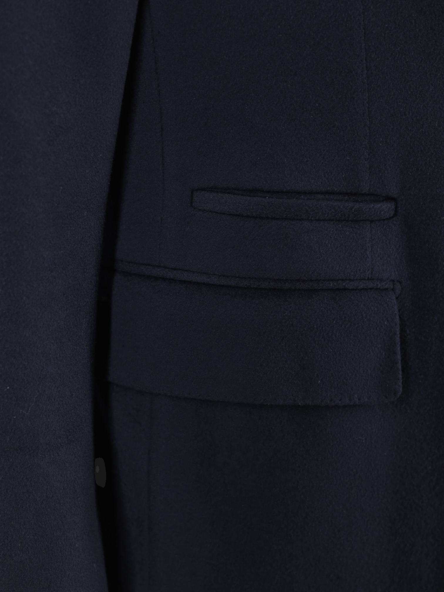 Ermenegildo Zegna Navy Pure Cashmere Milanese Overcoat