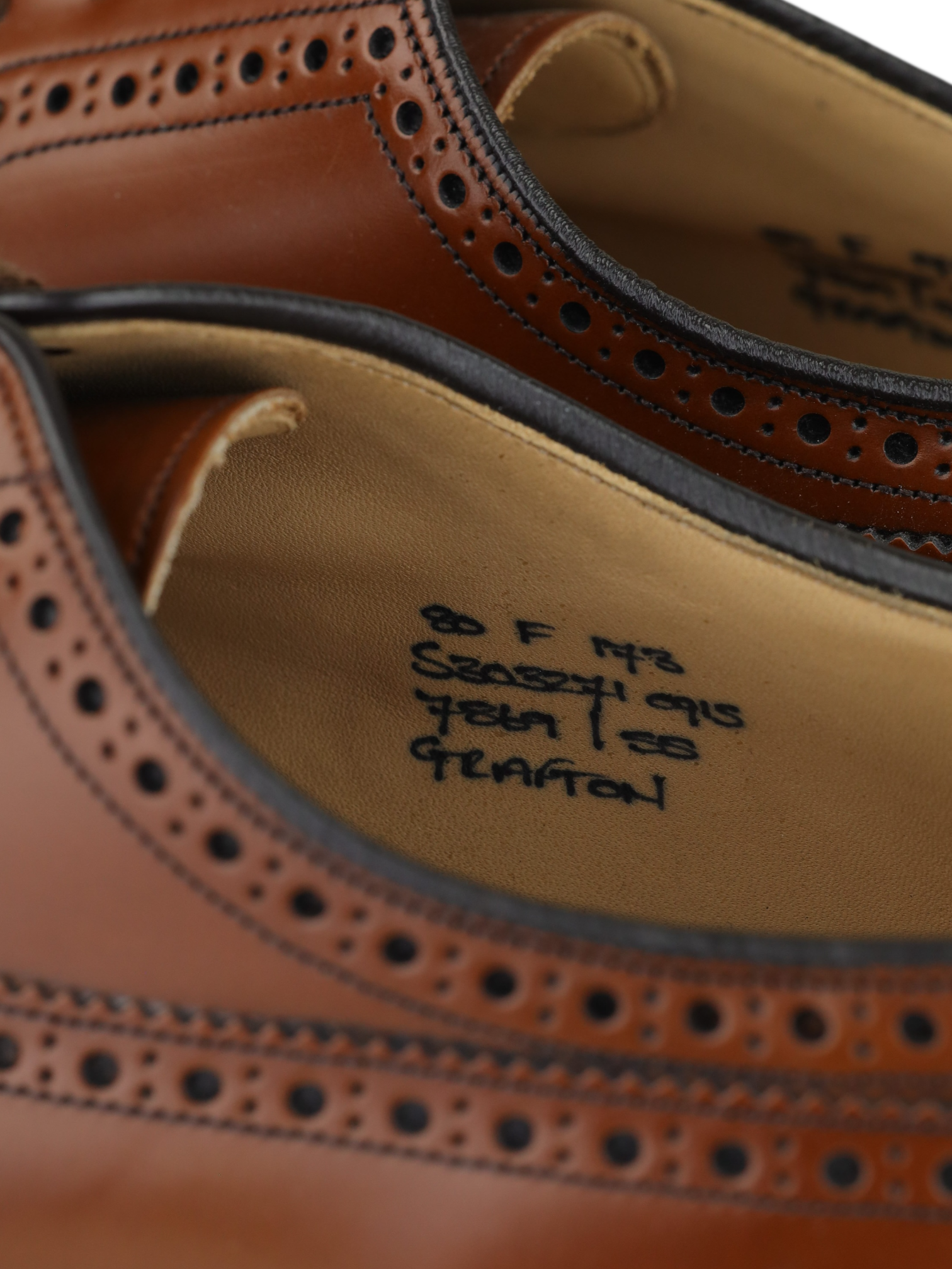 Church's Cognac Brown Grafton Brogue Derby Lace-ups