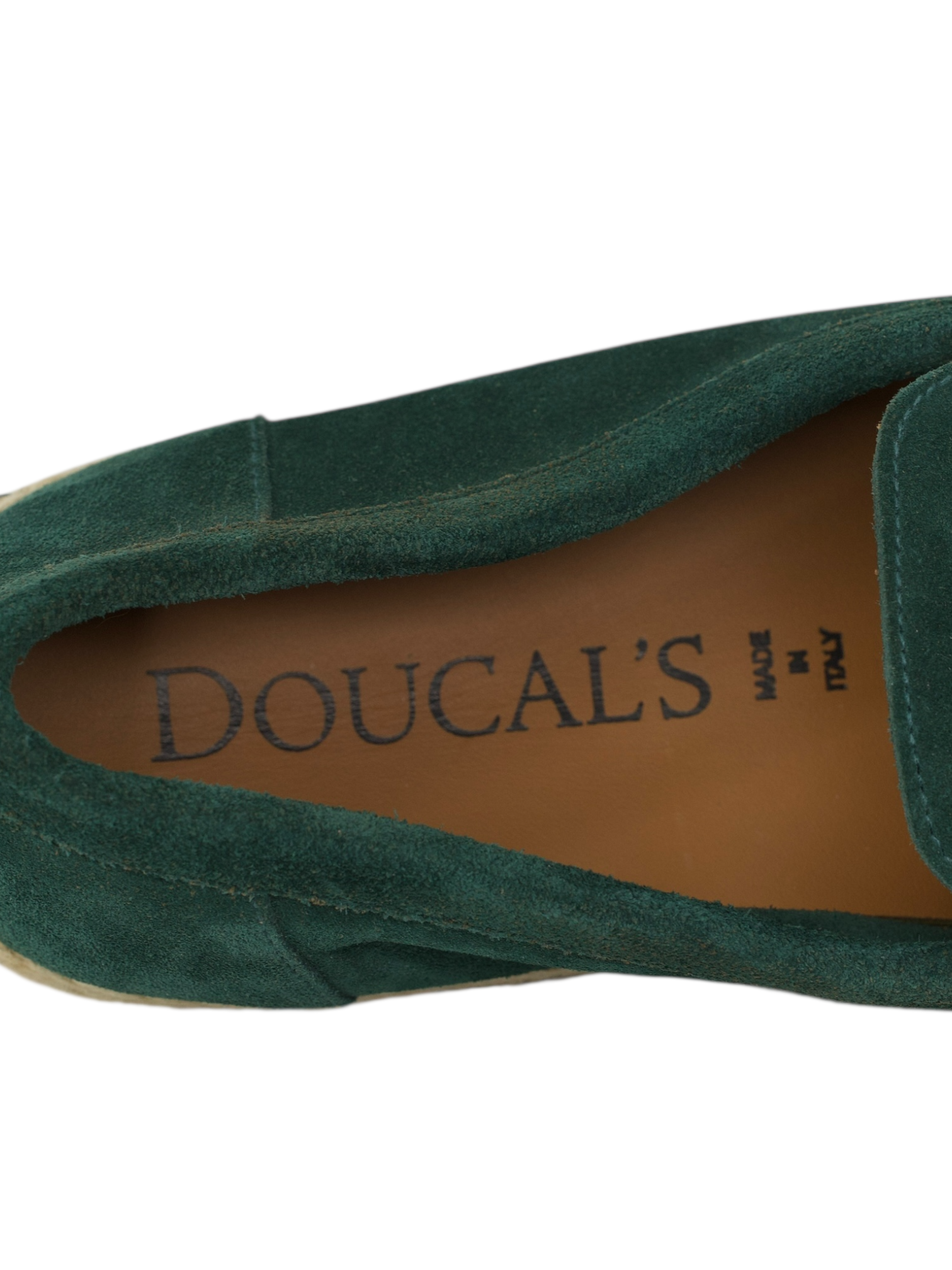 Doucal’s Emerald Green Suede Espadrilles