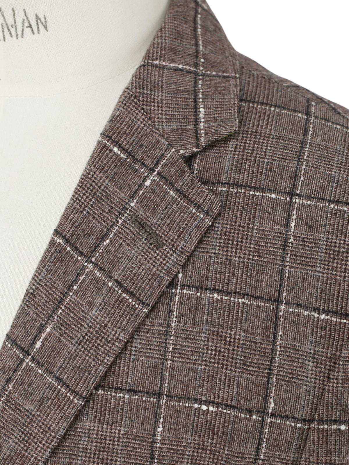 Etro Milano Brown & White Checkered Bouclé Suit