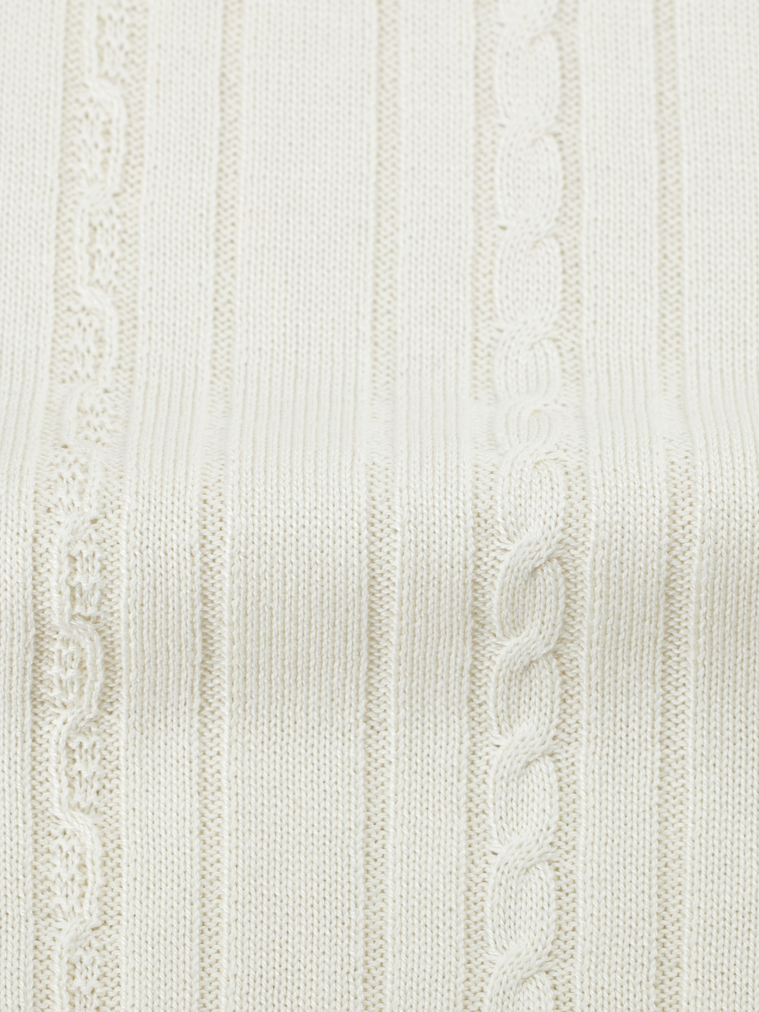 Maurizio Baldassari Crème Silk & Cotton Cable-Knitted Cardigan Shirt