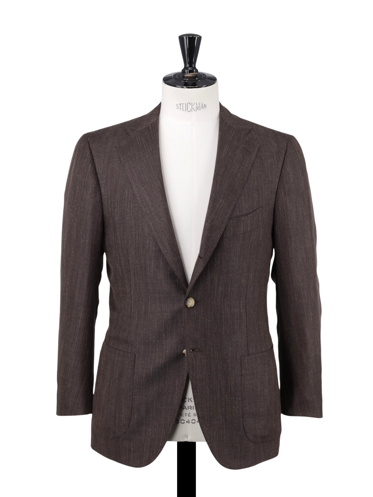 Cesare Attolini Castagne Brown Wool, Silk & Linen Melange Jacket