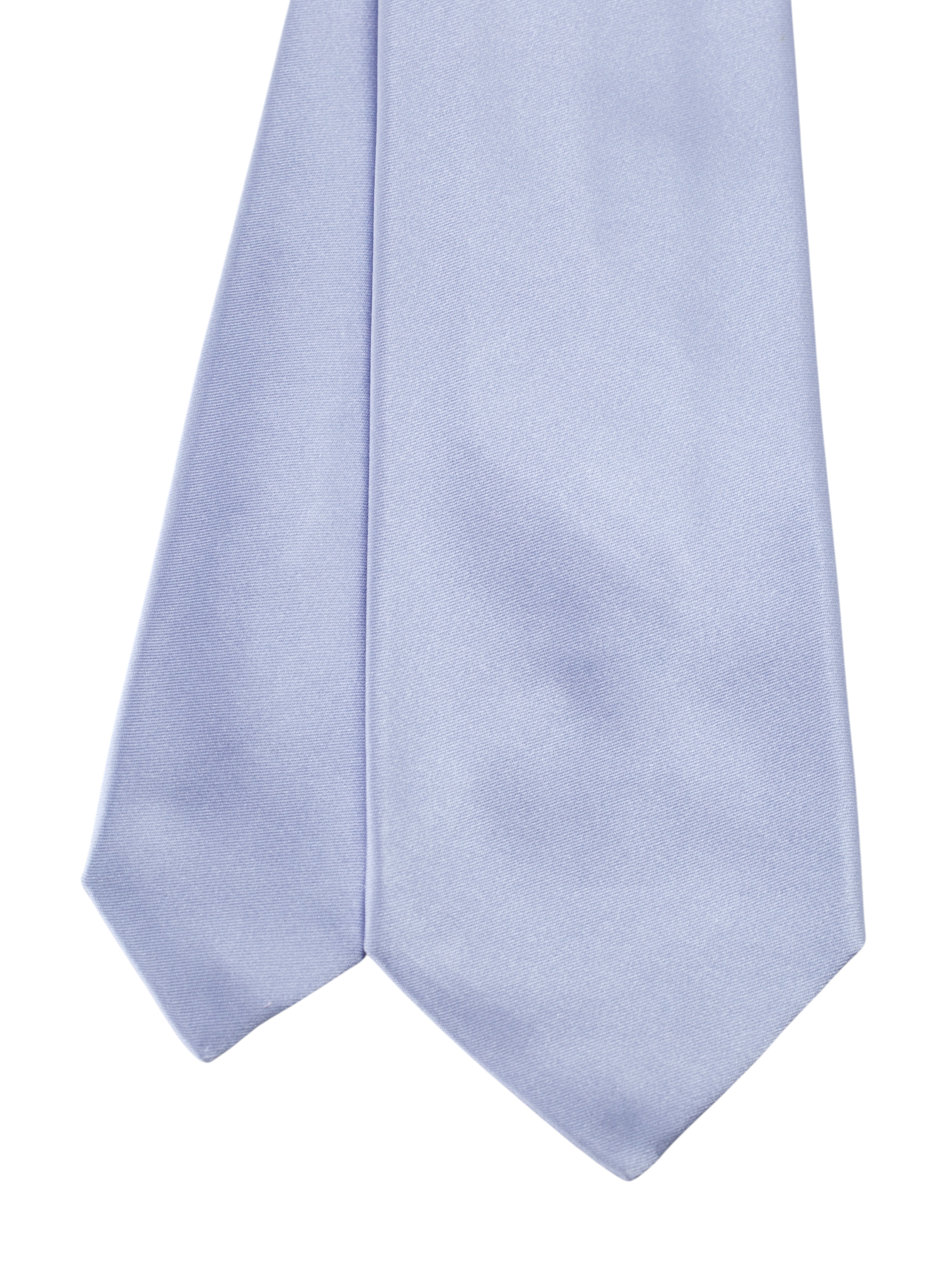 Kiton 5-Fold Celestial Blue Plain Satin-Weave Wedding Tie