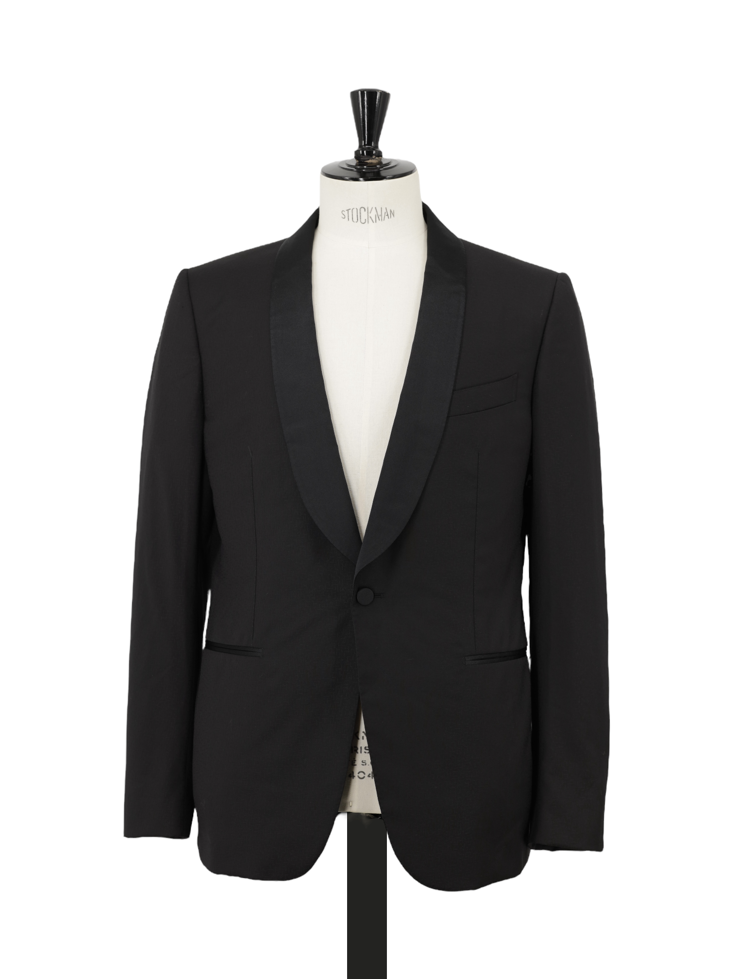 Ermenegildo Zegna Couture Black Wool Shadow-Pattern Tuxedo