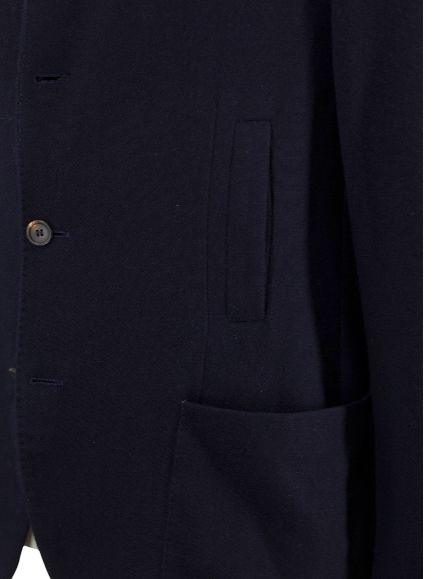 Brunello Cucinelli Navy Wool & Cashmere Relaxed-Style Jacket