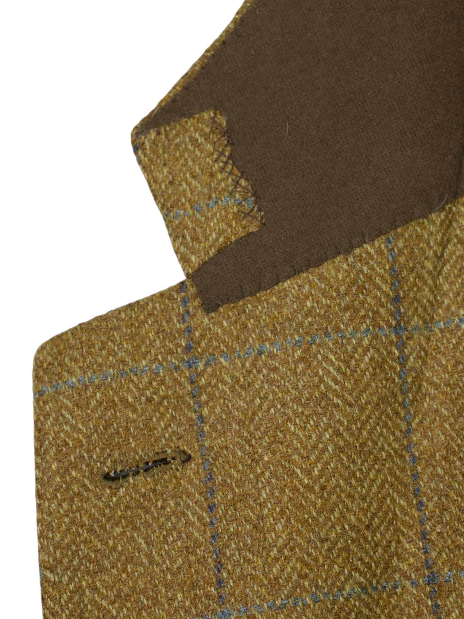 Kiton Brown & Blue Pure Cashmere Windowpane Jacket