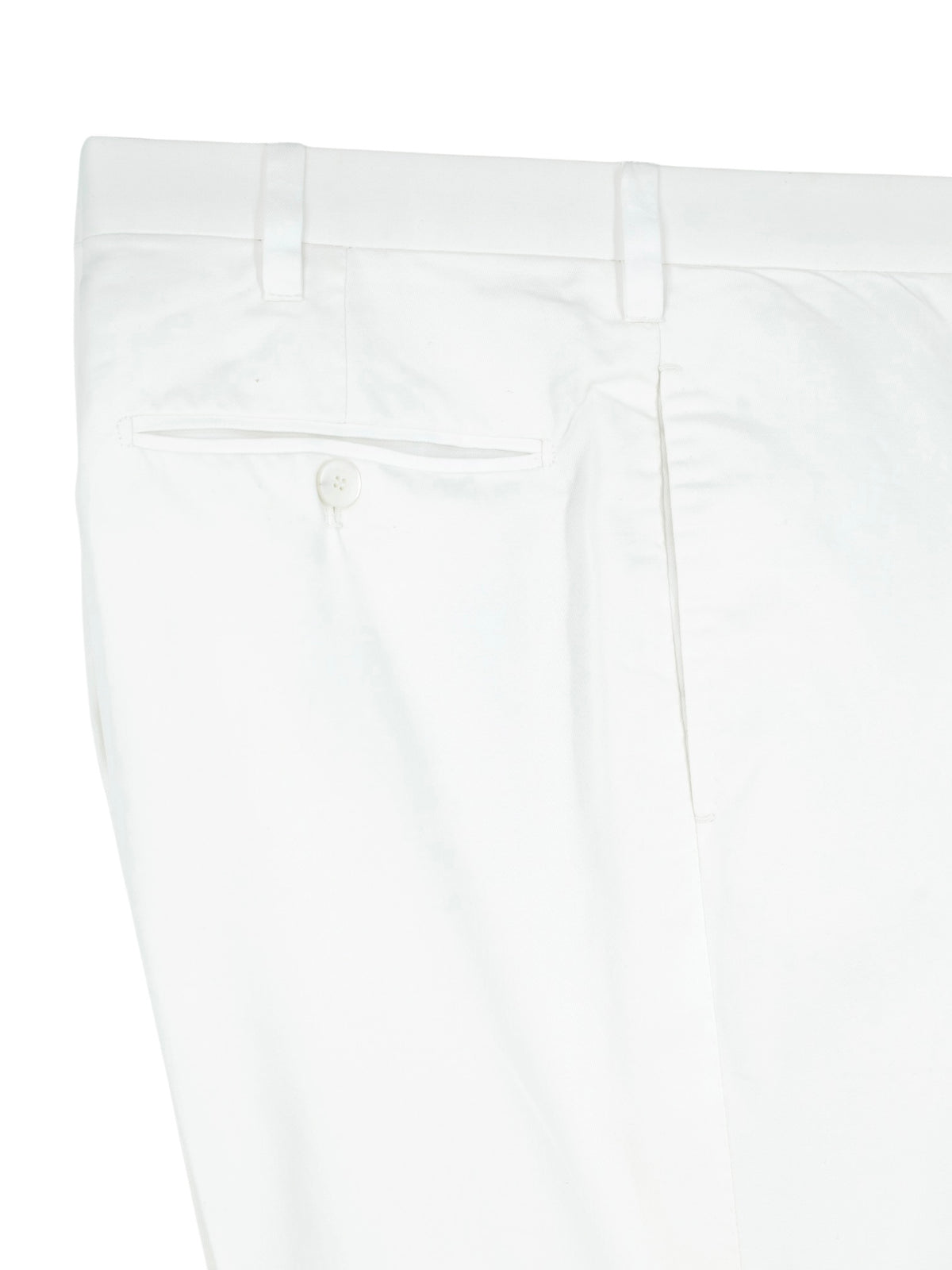 Cesare Attolini White Cotton-Twill Sartorial Trousers