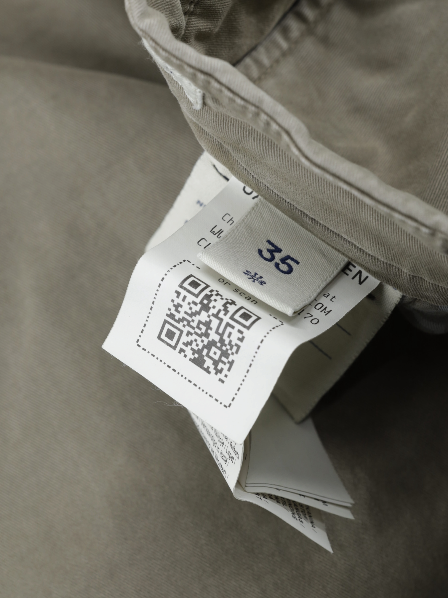 Jacob Cohen Olive Drab Cotton & Stretch 5-Pocket Bobby Chino