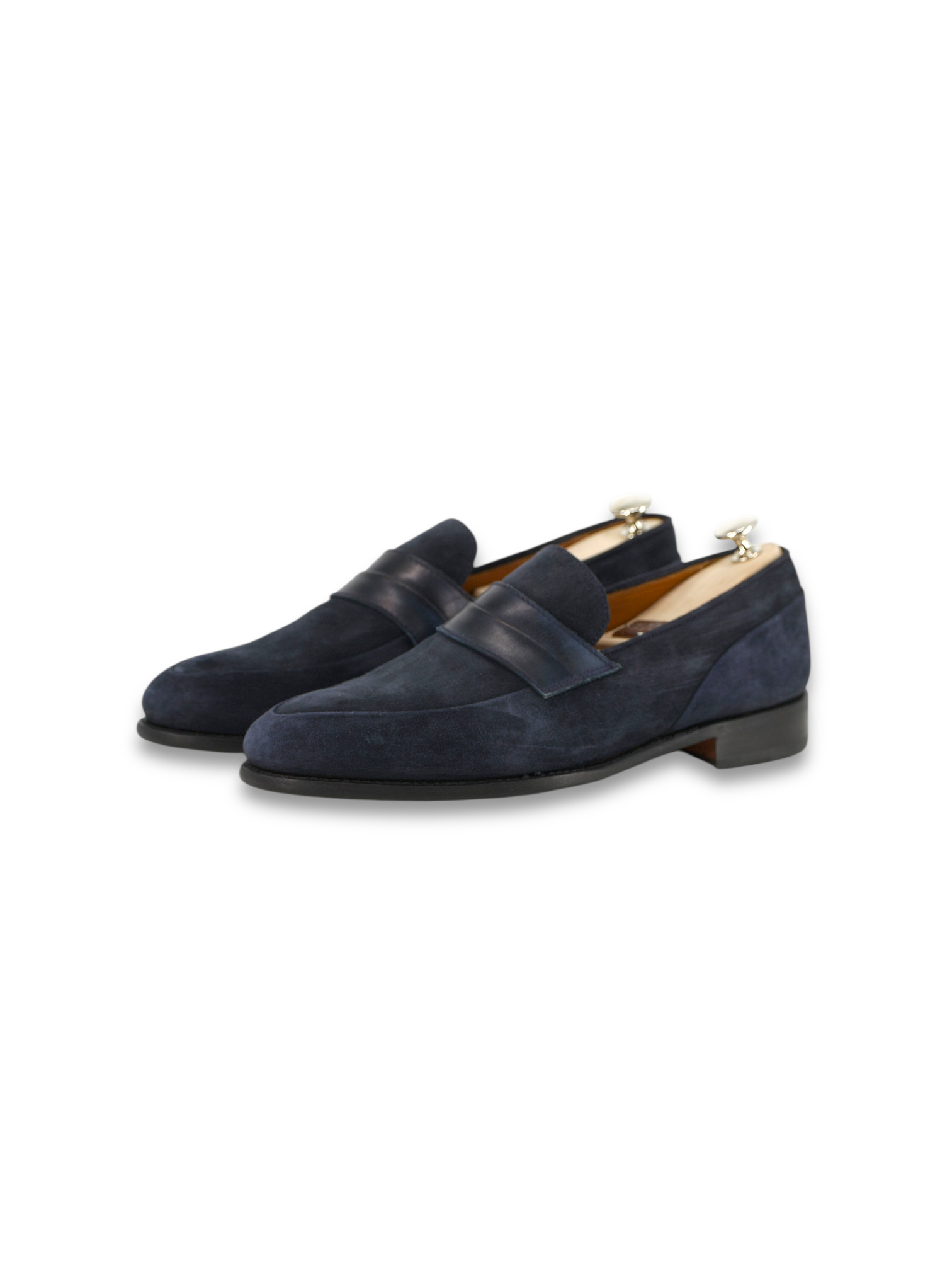 Bontoni Navy Suède Principe Rivolta Loafer
