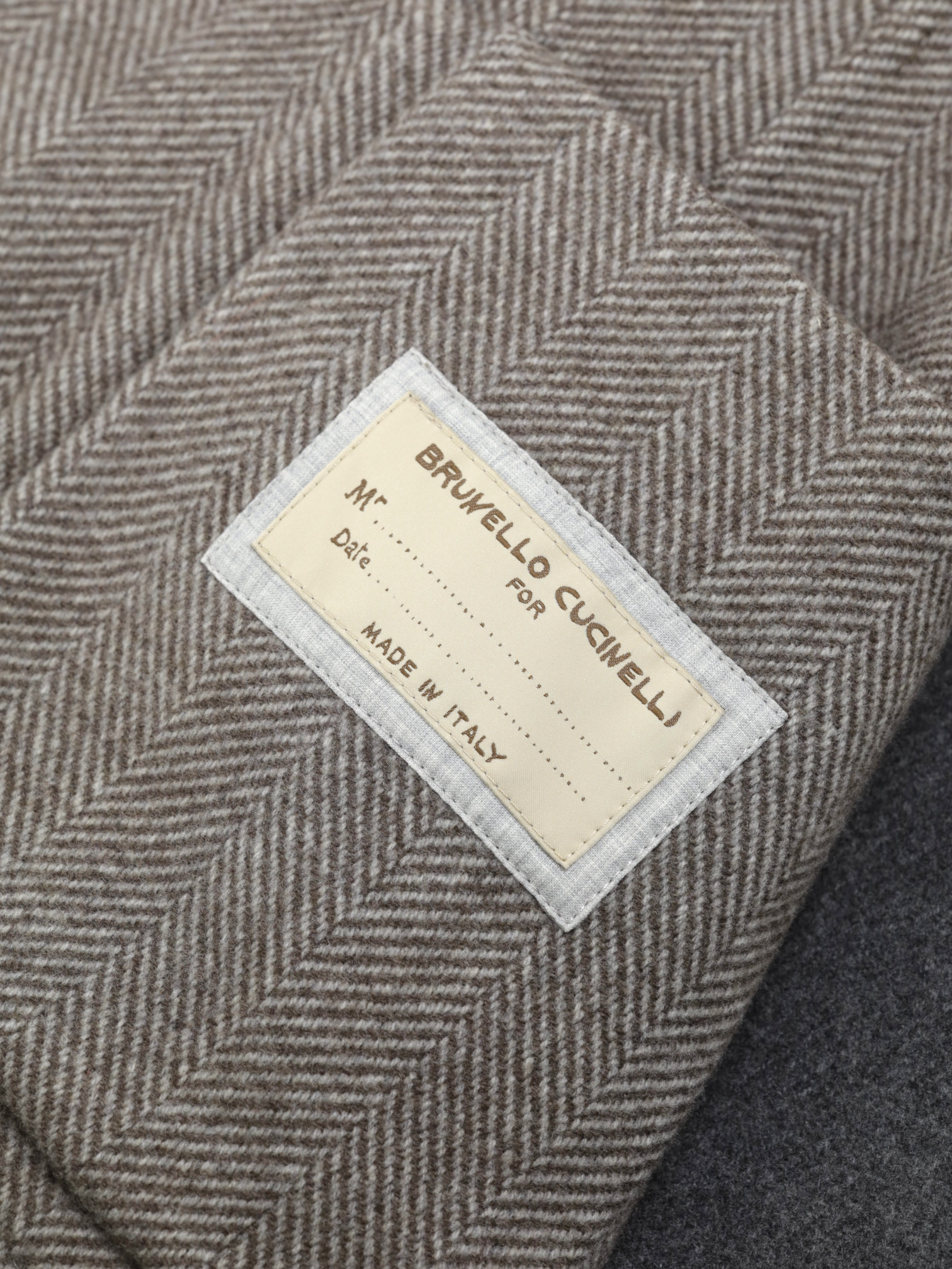 Brunello Cucinelli Grey Wool & Cashmere Tubular-Collar Jacket