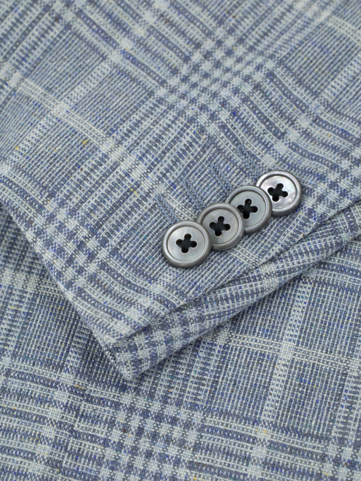 Corneliani Light Grey Pure-Silk Prince of Wales Jacket