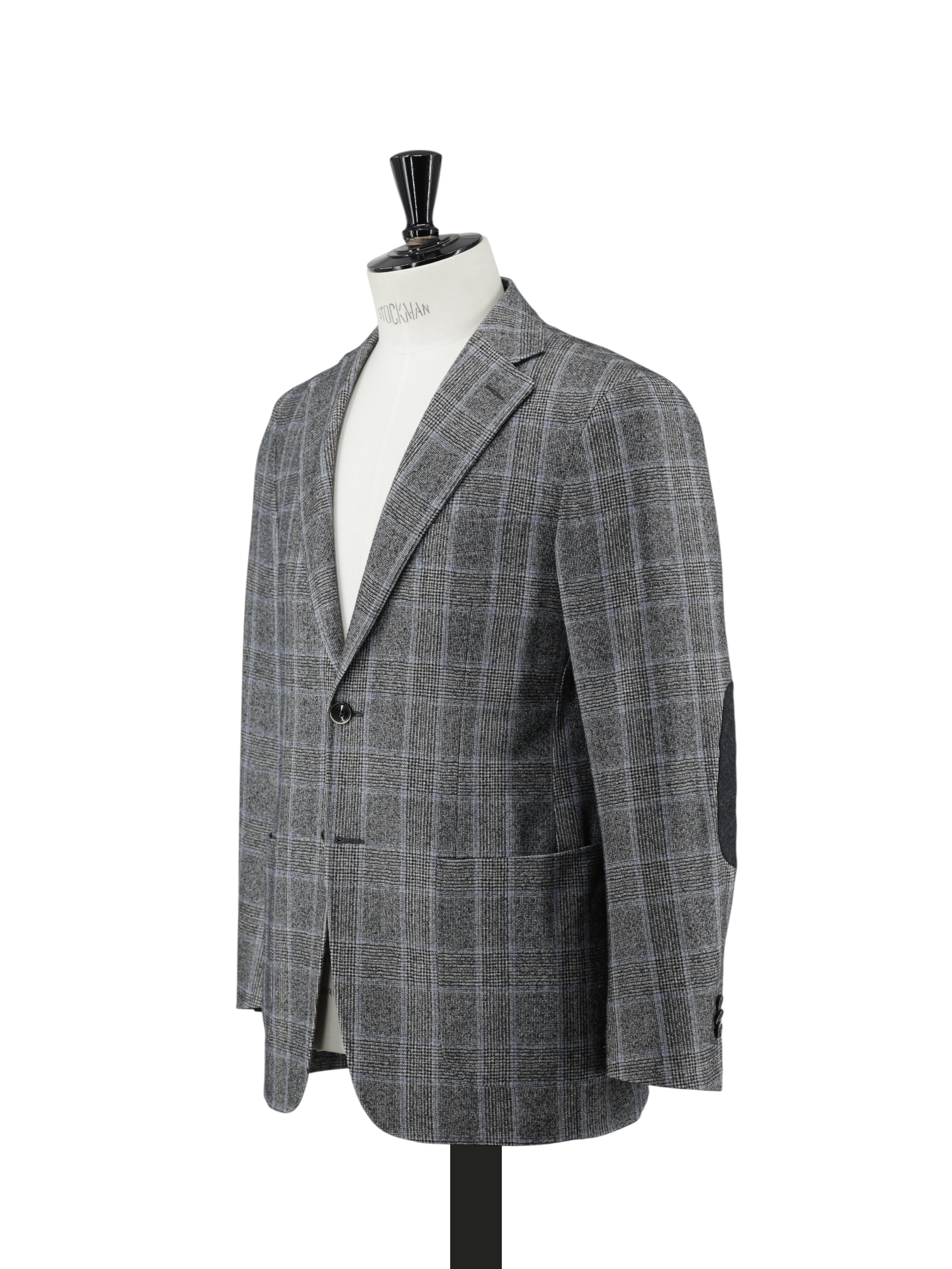 Canali Grey & Blue Worsted Wool-Flannel Prince of Wales "Kei" Jacket
