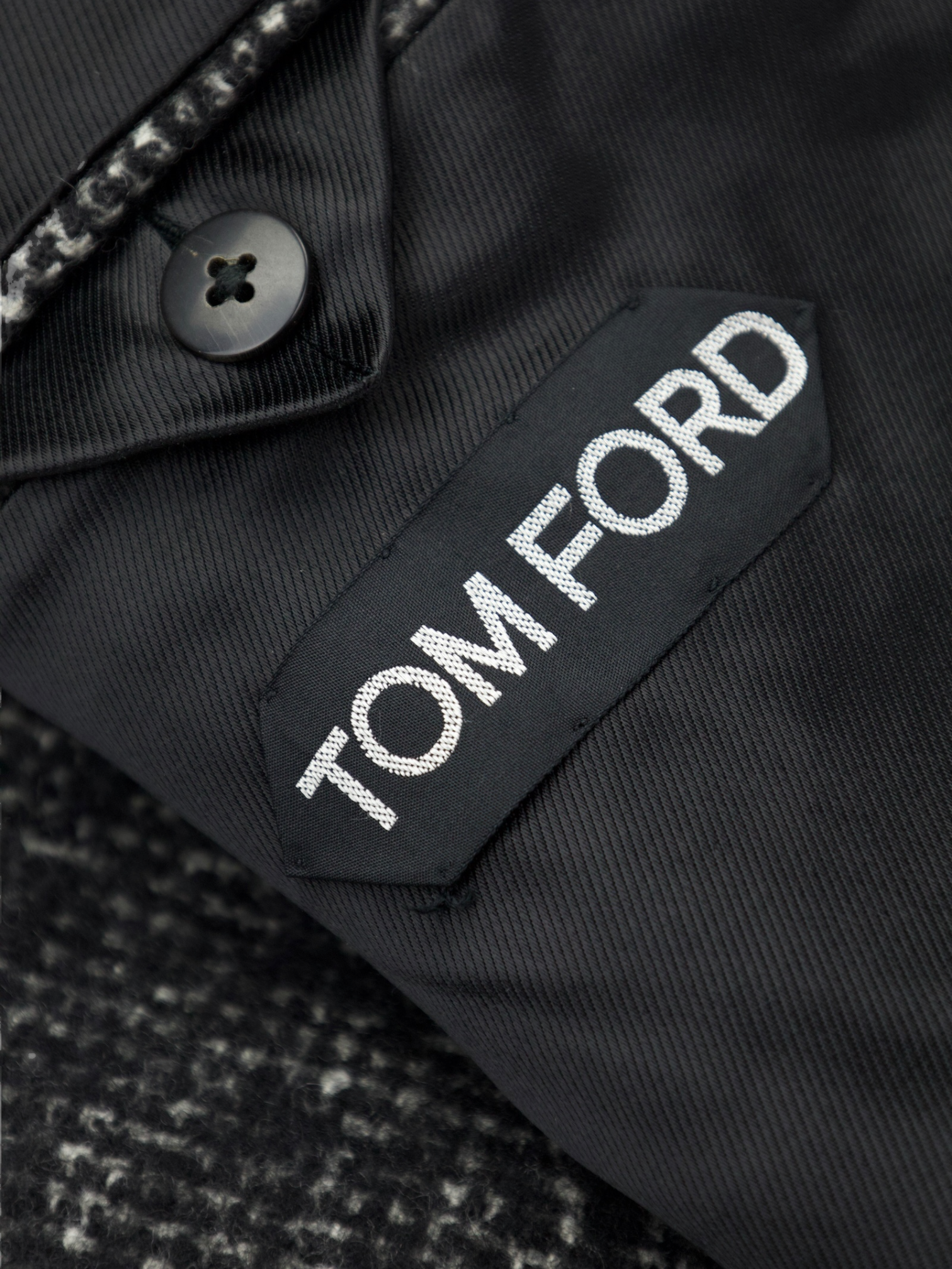 Tom Ford Grey Wool & Alpaca Micro-Structure Covert Coat