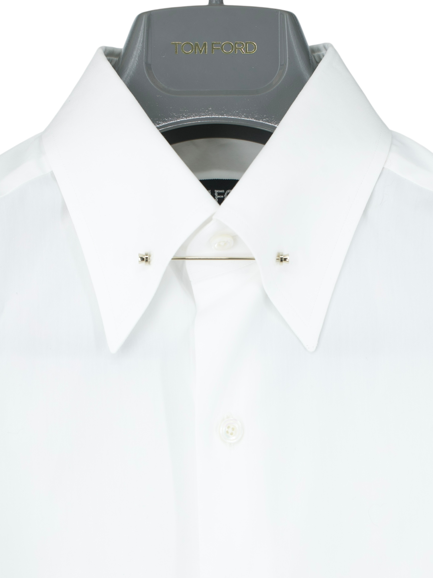Tom Ford White Pinned-Collar Poplin-Cotton "Spectre" Shirt
