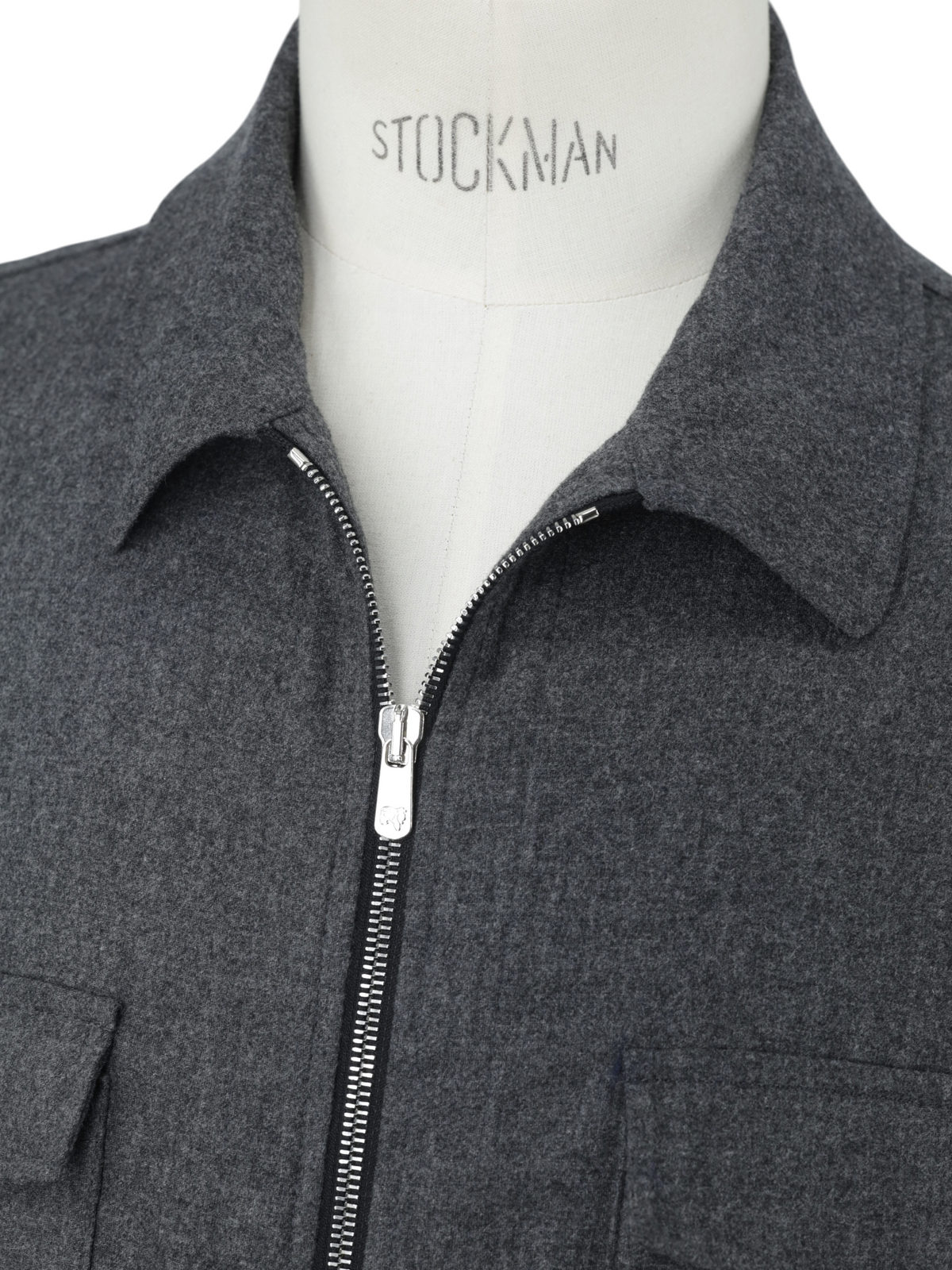 Marco Pescarolo Grey Wool, Cashmere & Stretch Flannel Zip-Up Luxury Set