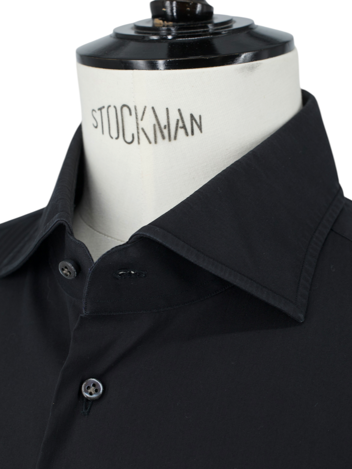 Emanuele Maffeis Black Cotton-Stretch Dress Shirt