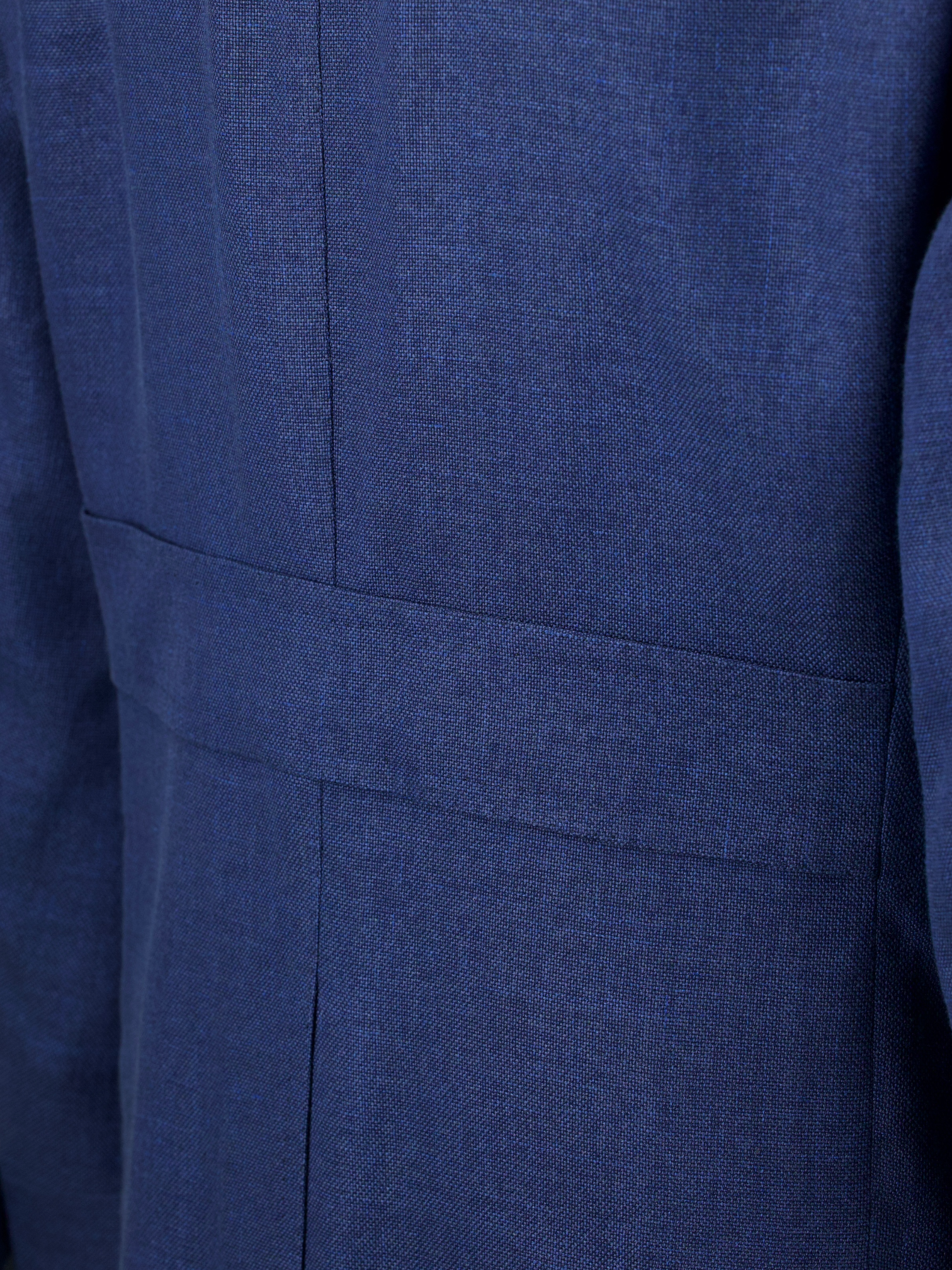 Cesare Attolini Cobalt Blue Wool, Silk & Linen Hopsack Safari-Overshirt