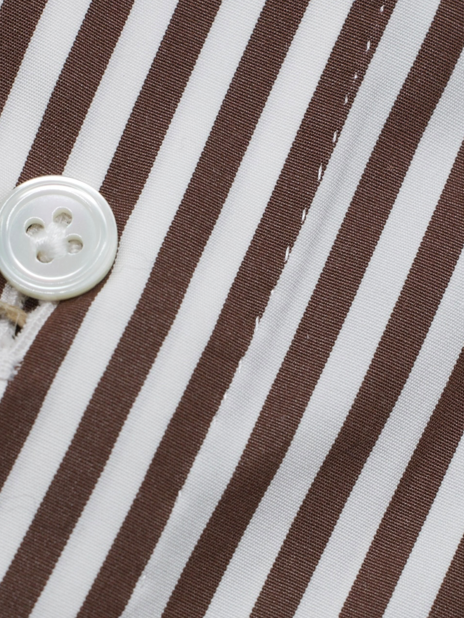 100 Hands White & Castagne Brown Bengal-Stripe Shirt