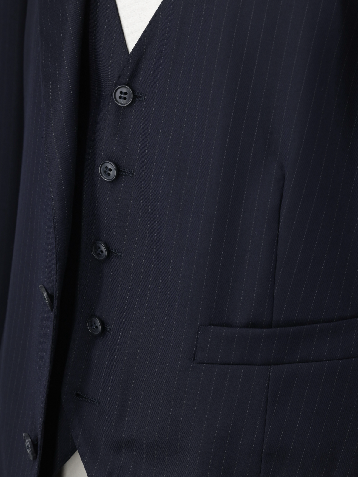 Ermenengildo Zegna Navy Vintage 3-Piece Super 100's Pinstripe Suit