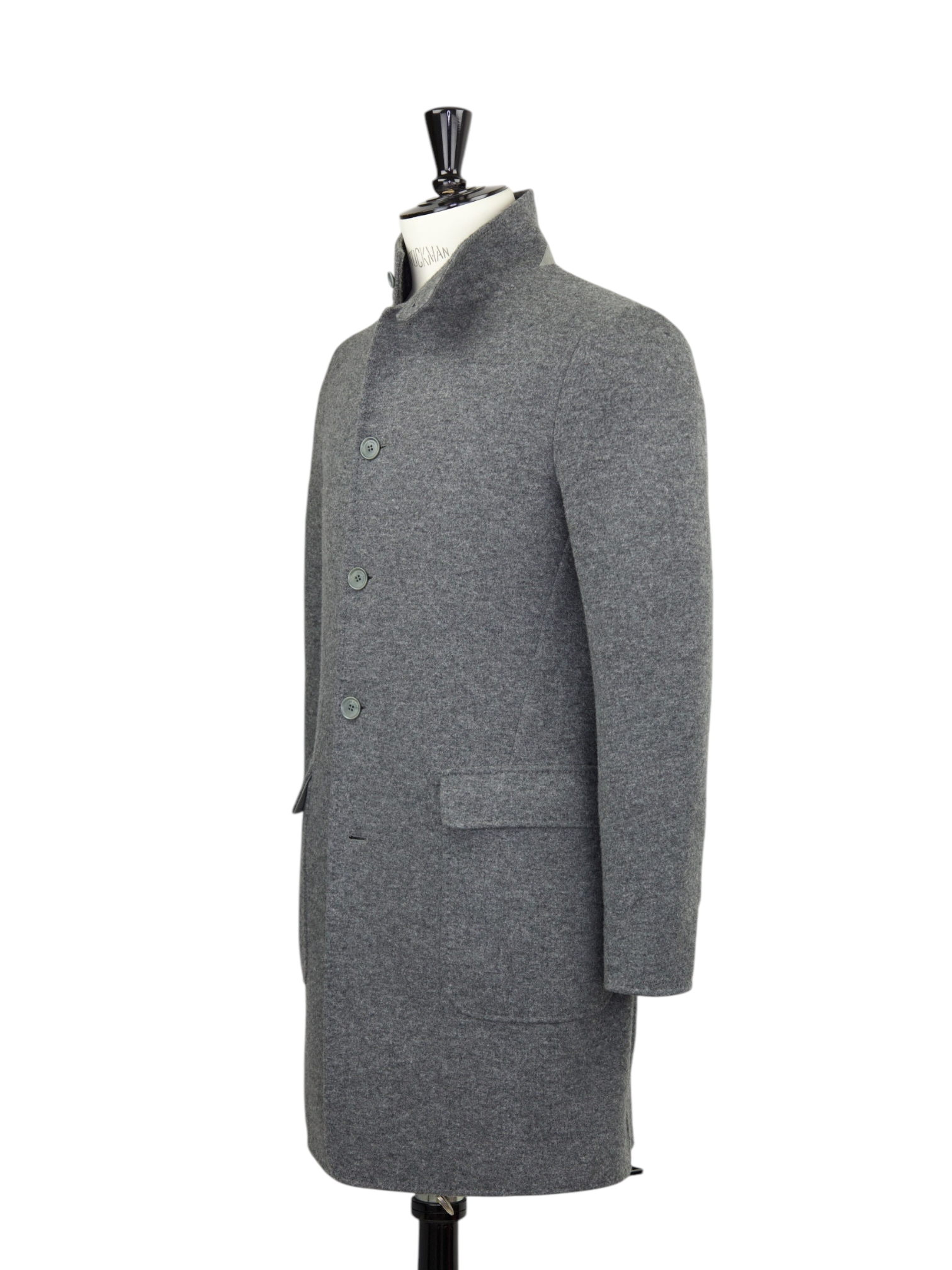 Loro Piana Grey Double-Faced Cashmere & Stretch Sweater Coat