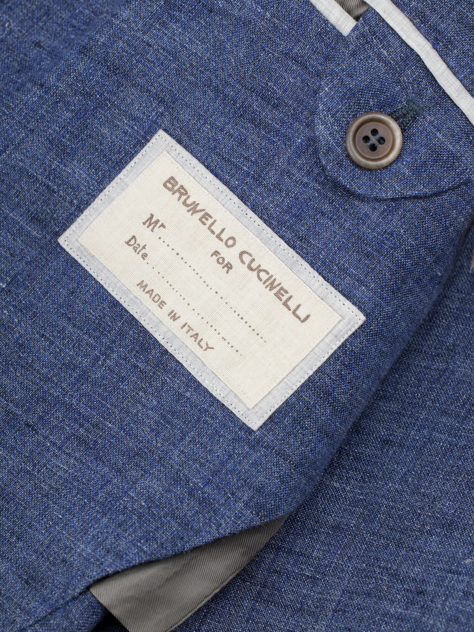 Brunello Cucinelli Light Blue Double-Breasted Pure Linen Summer Jacket