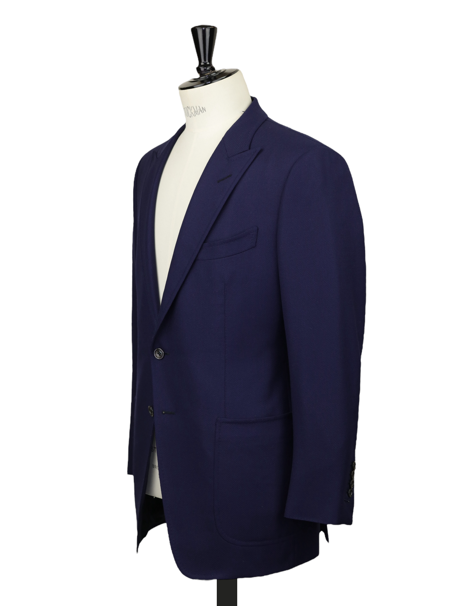 Tom Ford Marine Blue Wool & Mohair Micro-Structure O'Connor Jacket
