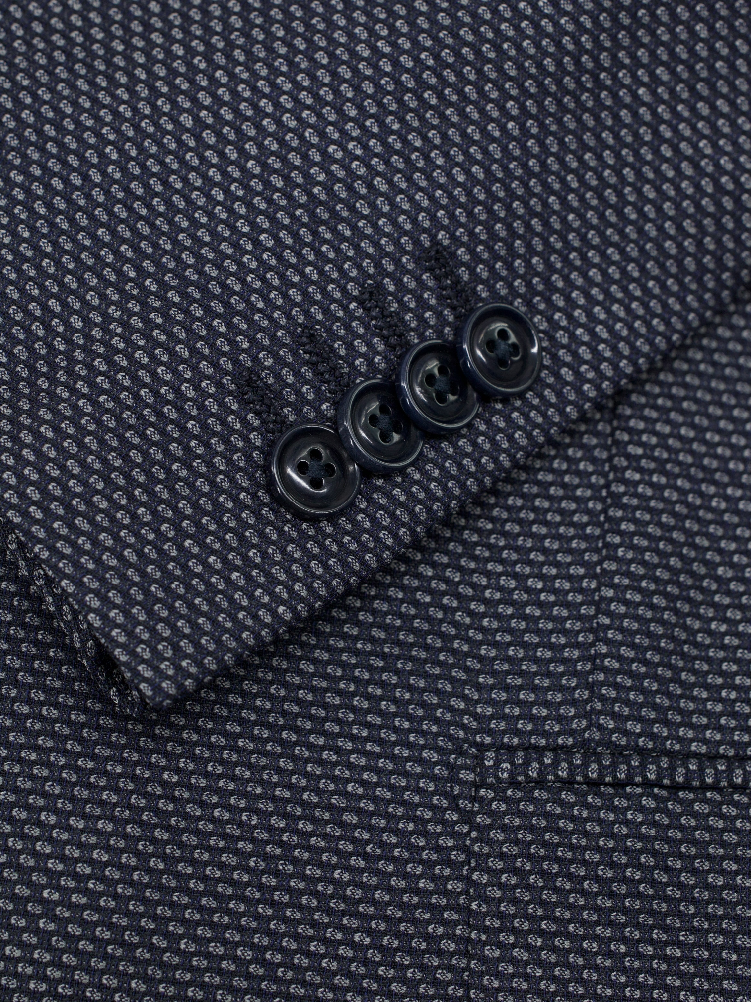 Ermenegildo Zegna Steel Grey "Cool Effect" Wool Micro-Pattern Jacket