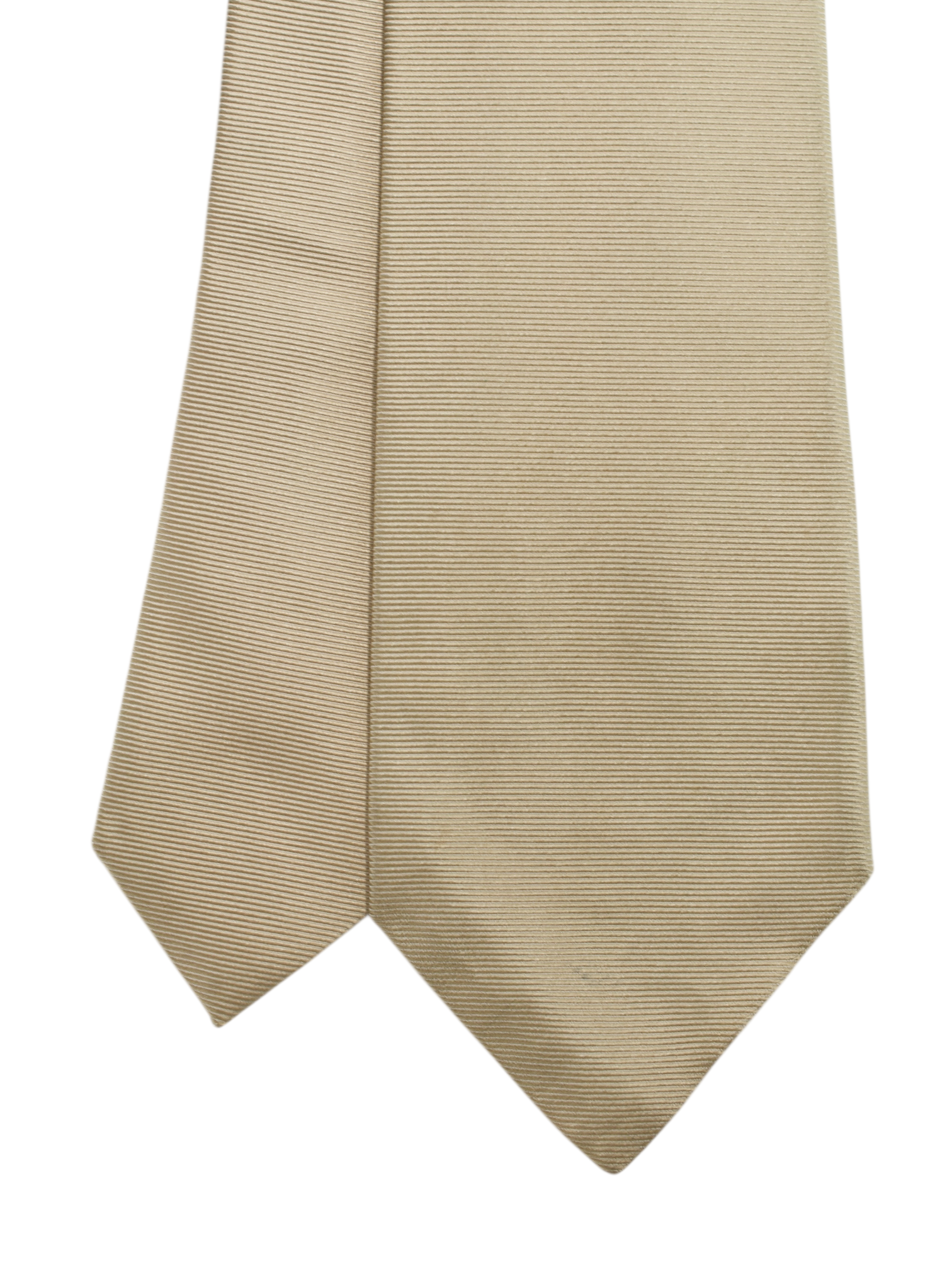 Luigi Borrelli 5-Fold Gold Silk Horizontal Pattern Tie
