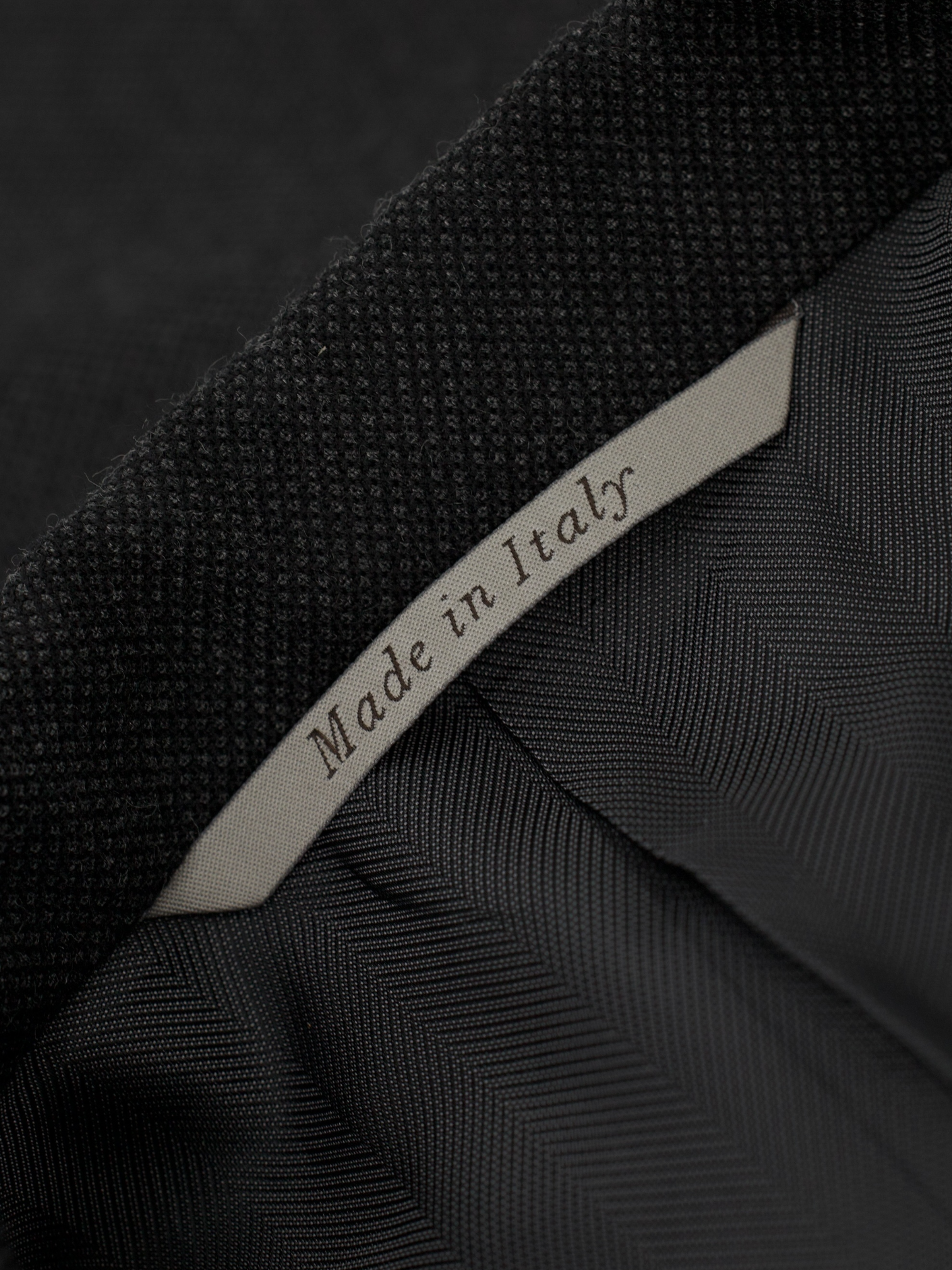 Canali Dark Grey Pure Cashmere "Travel" Birdseye Suit